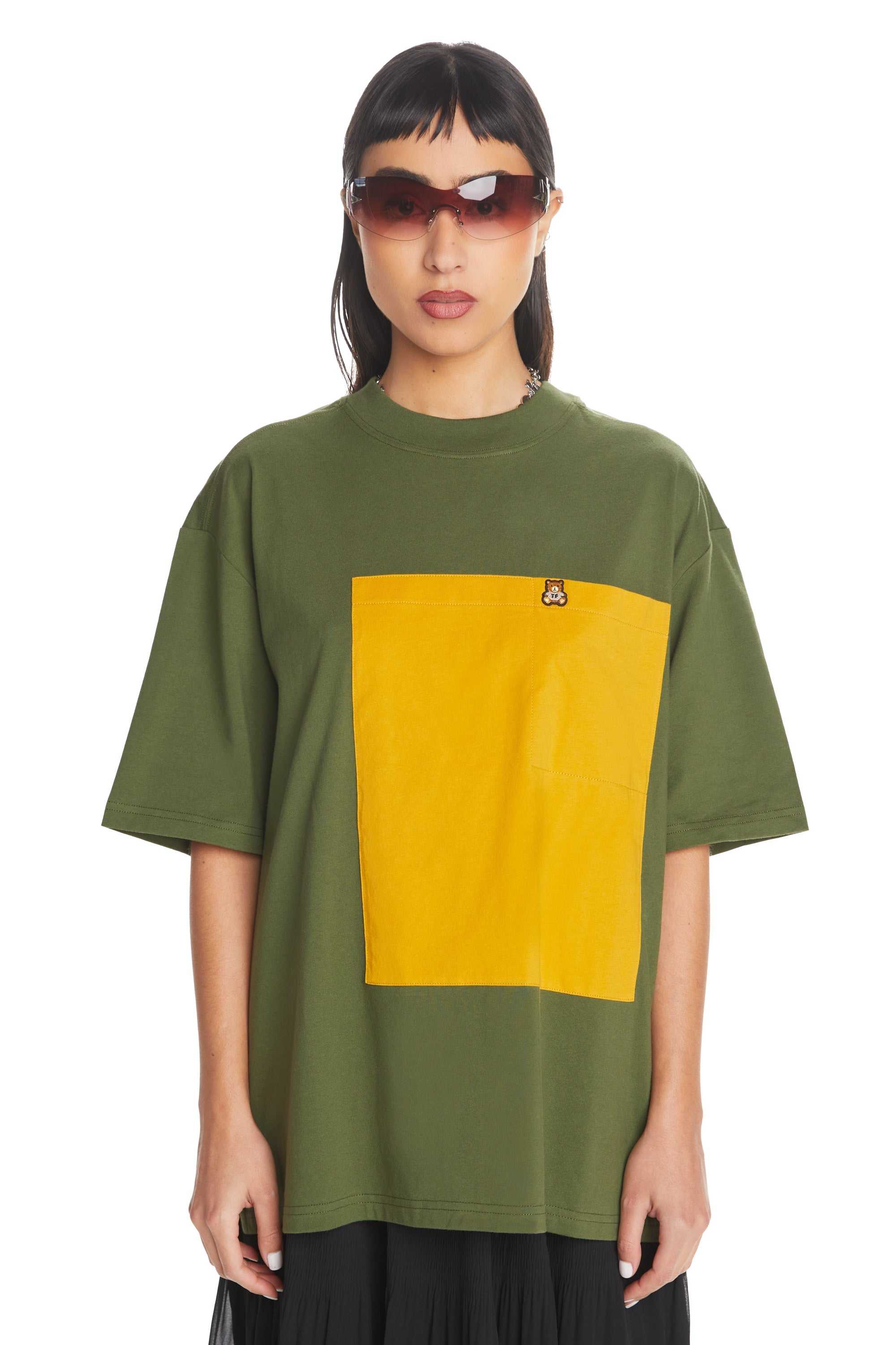 Brown Teddy Fresh Big Pocket Tee | WDALIV513