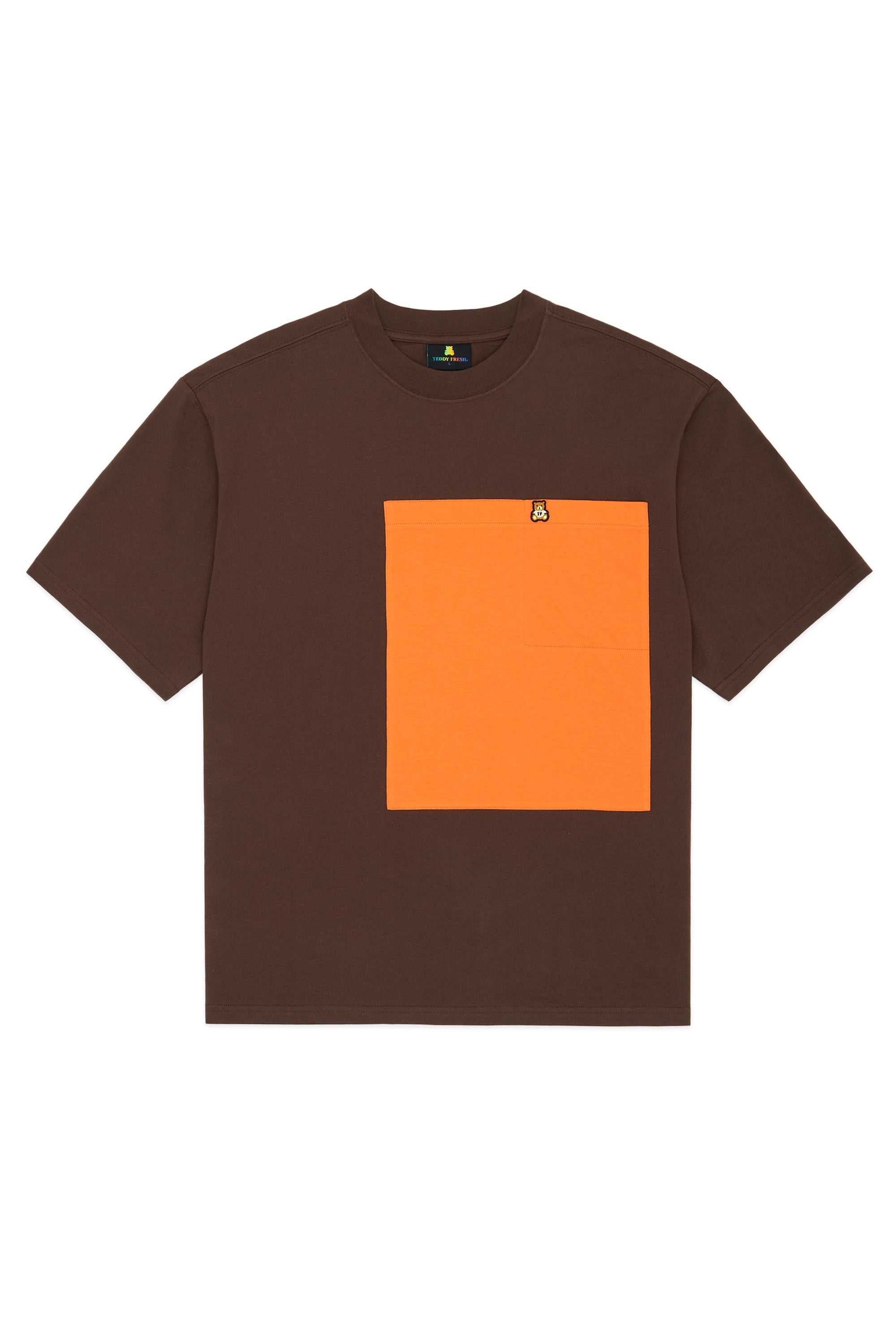 Brown Teddy Fresh Big Pocket Tee | WDALIV513