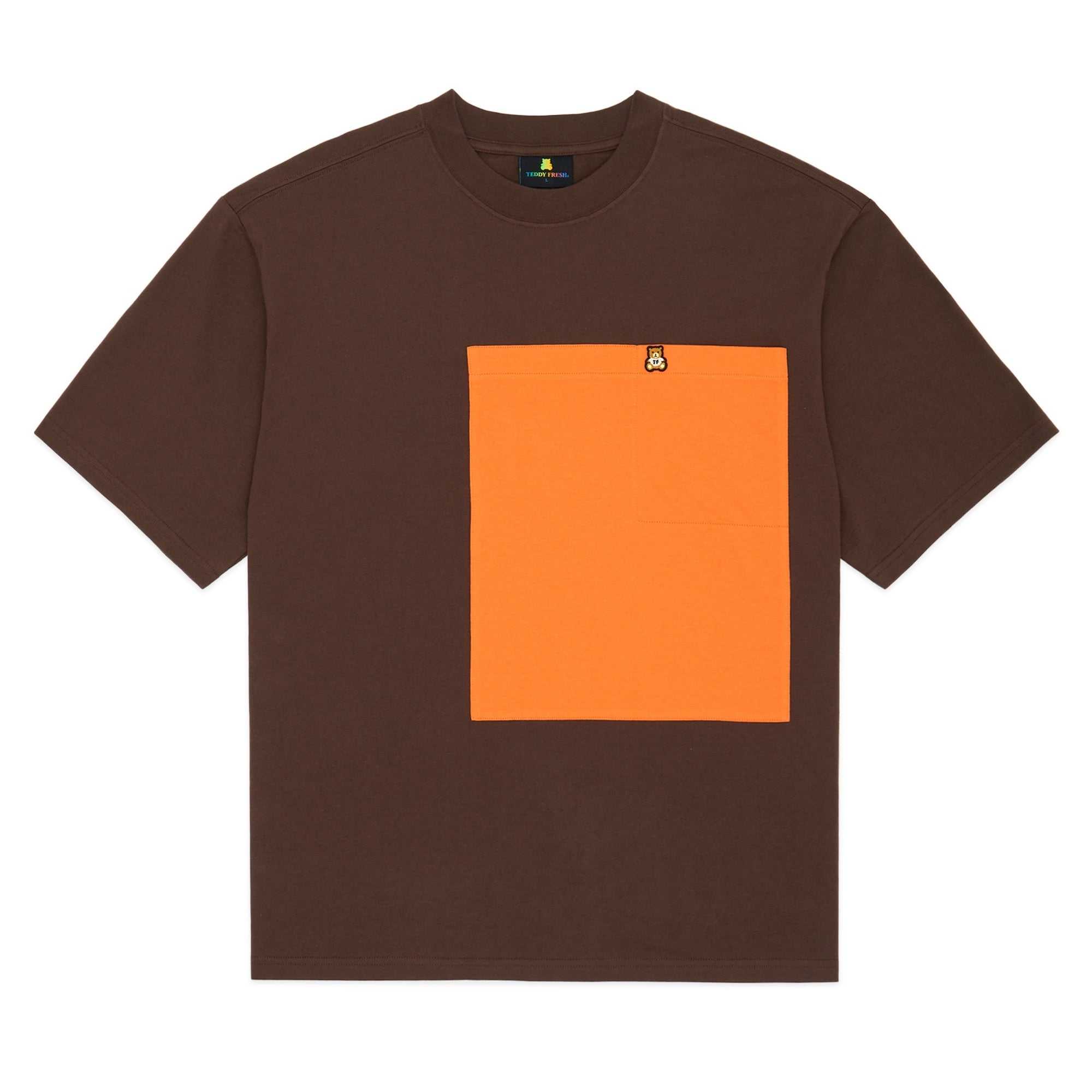 Brown Teddy Fresh Big Pocket Tee | WDALIV513