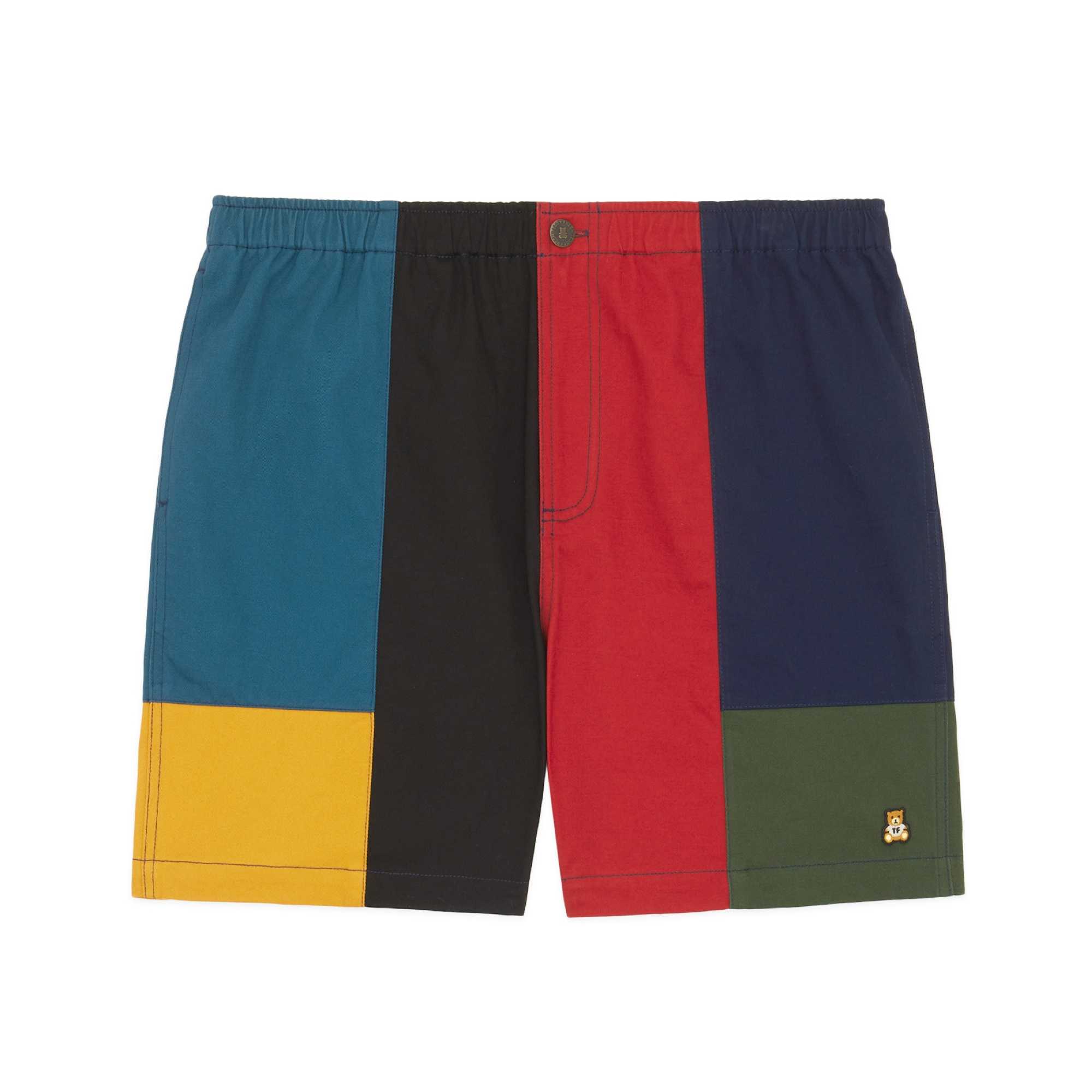 Brown Teddy Fresh Color Block Sailing Shorts | GJSECL268