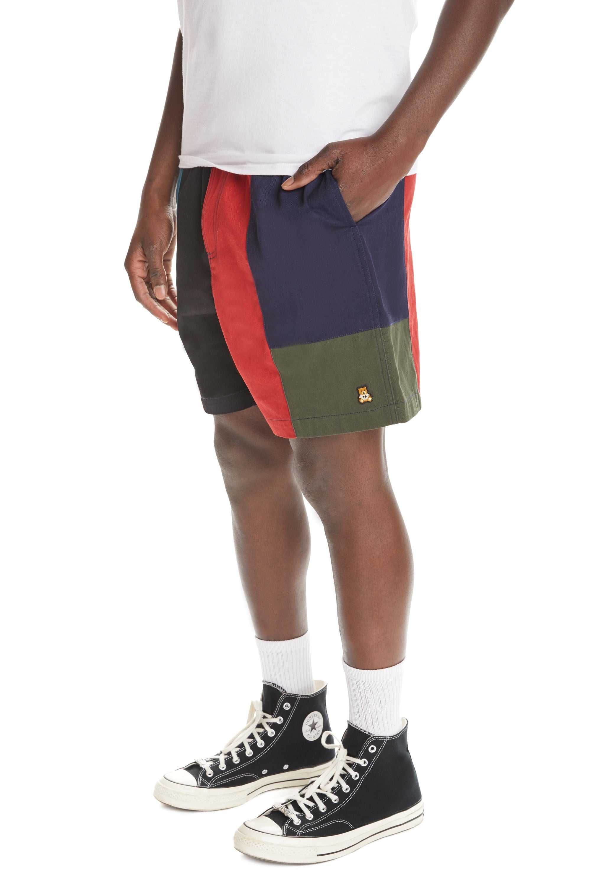 Brown Teddy Fresh Color Block Sailing Shorts | GJSECL268