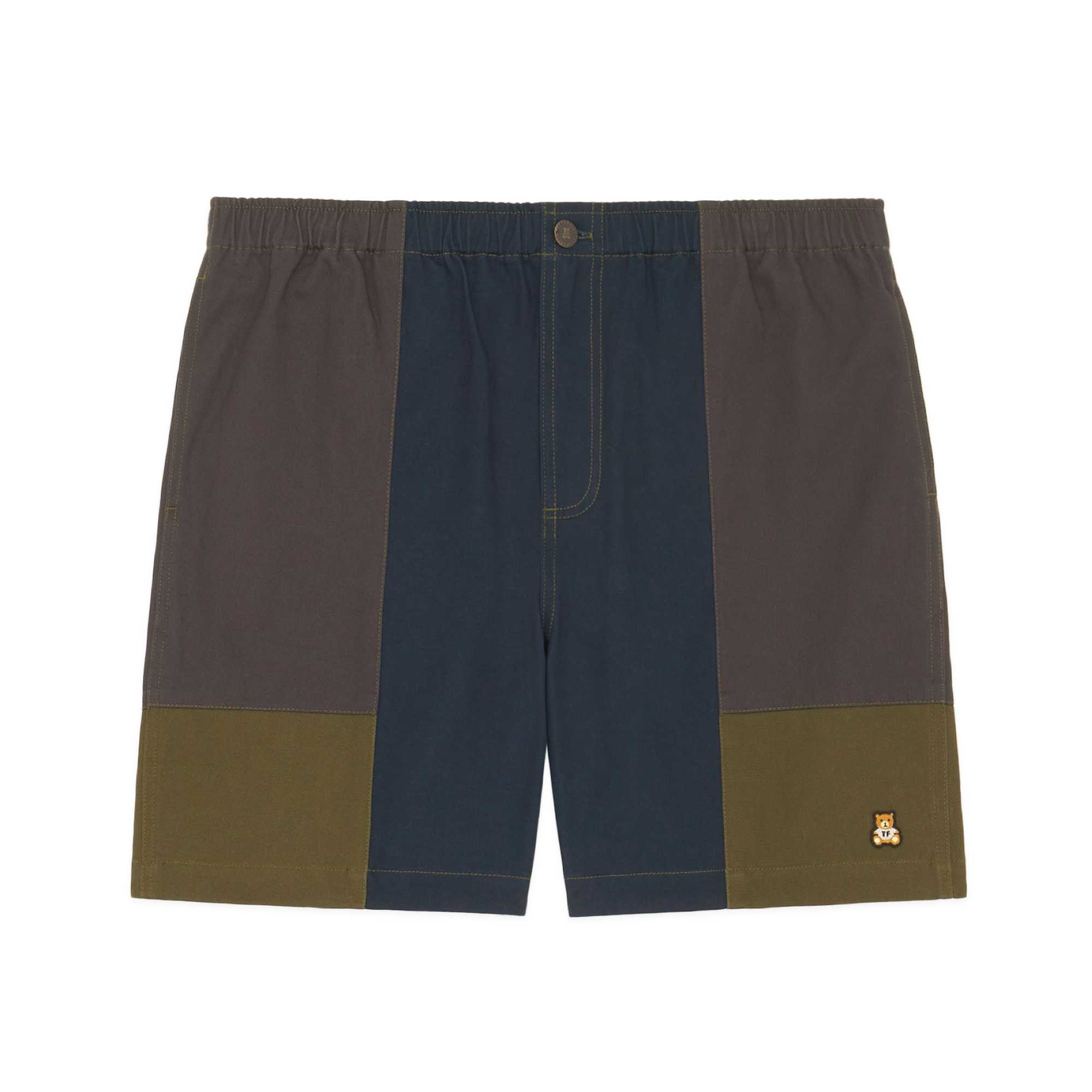 Brown Teddy Fresh Color Block Sailing Shorts | GJSECL268