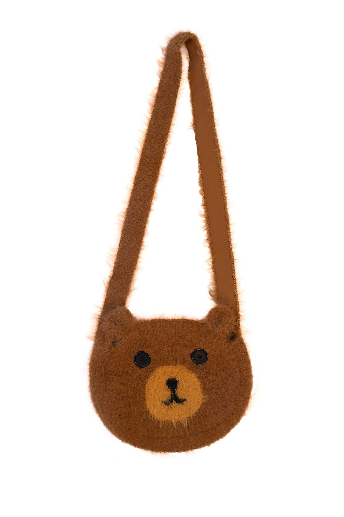 Brown Teddy Fresh Fuzzy Knit Bear Bag | YTMJQK547