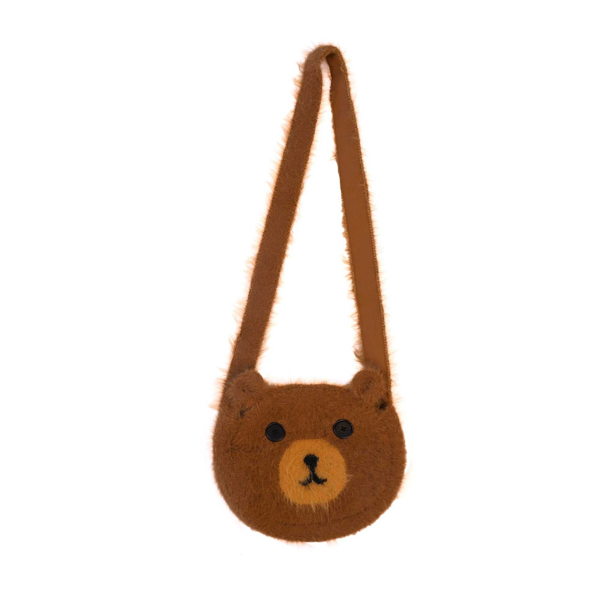 Brown Teddy Fresh Fuzzy Knit Bear Bag | YTMJQK547