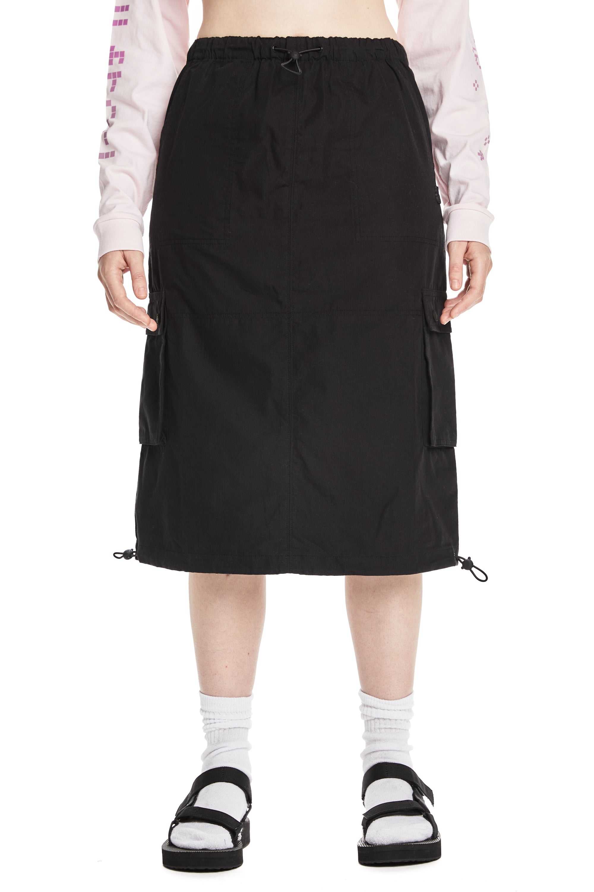 Brown Teddy Fresh Poplin Parachute Skirt | ACTSVD095