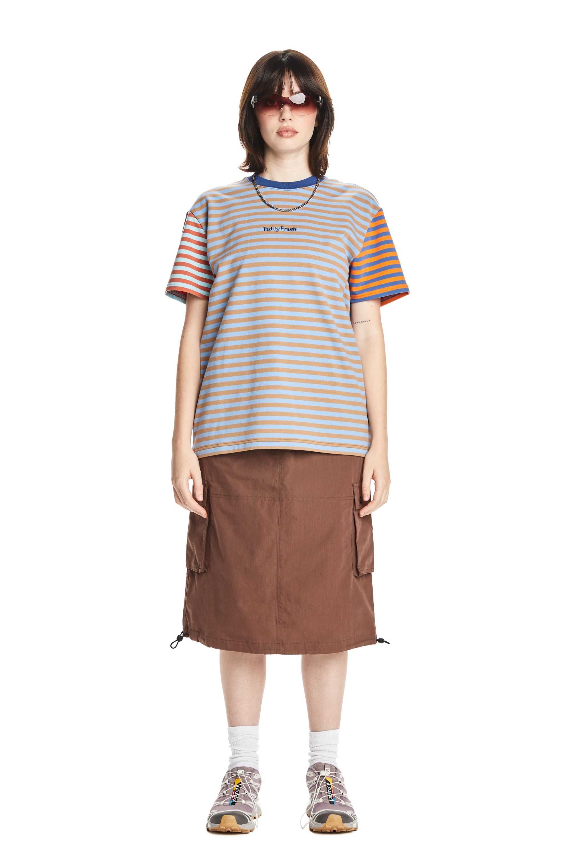 Brown Teddy Fresh Poplin Parachute Skirt | ACTSVD095