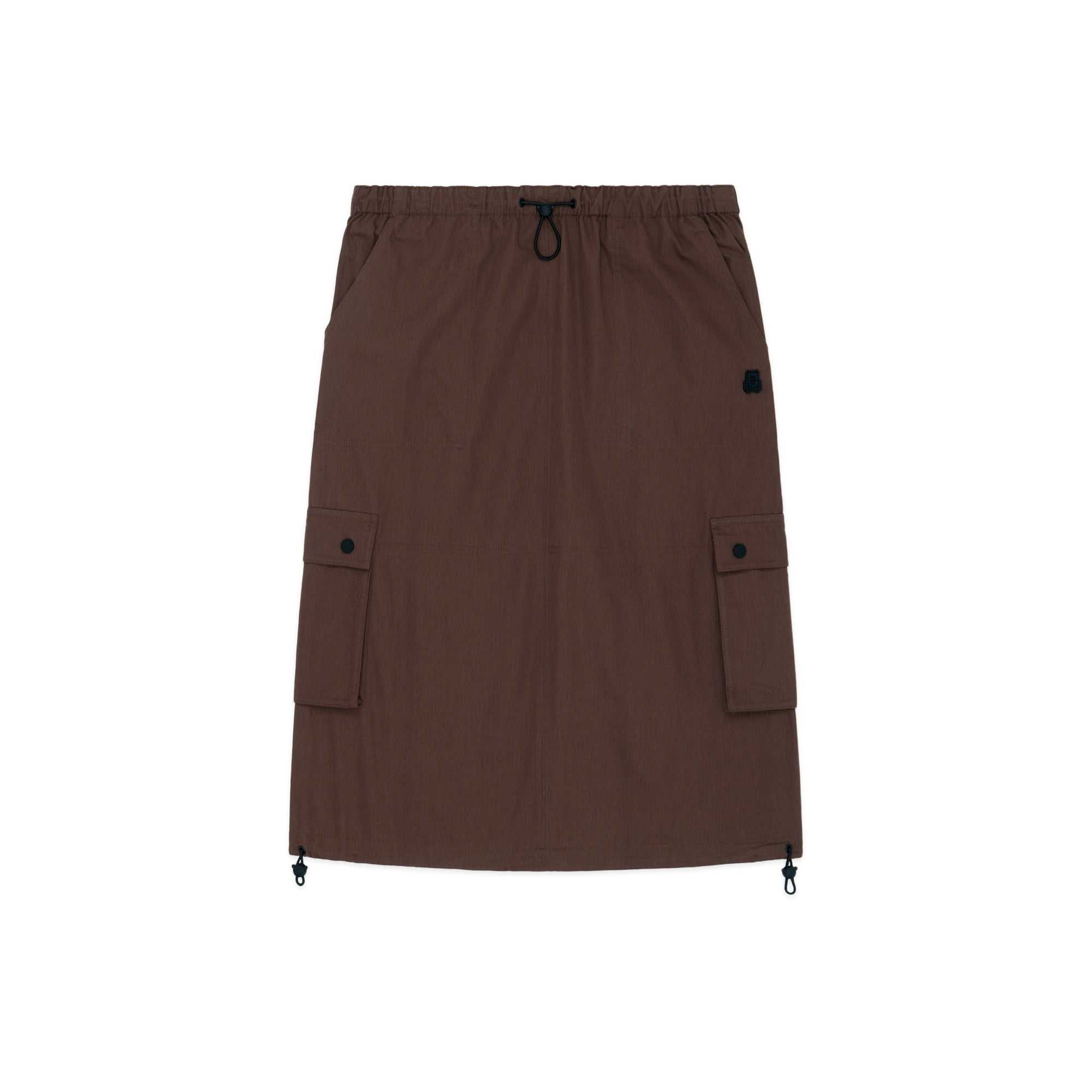 Brown Teddy Fresh Poplin Parachute Skirt | ACTSVD095