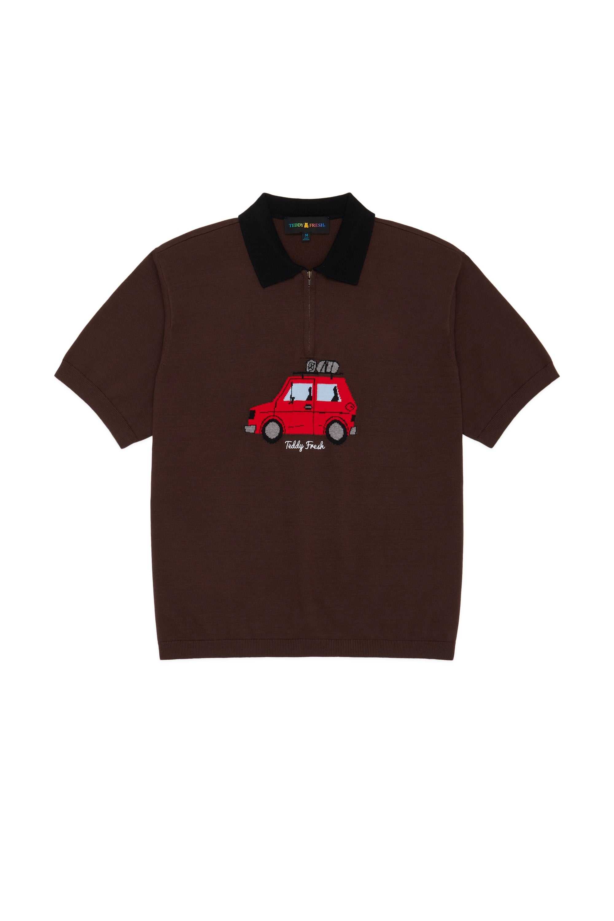 Brown Teddy Fresh Road Trip Zip Polo | LVYREC390