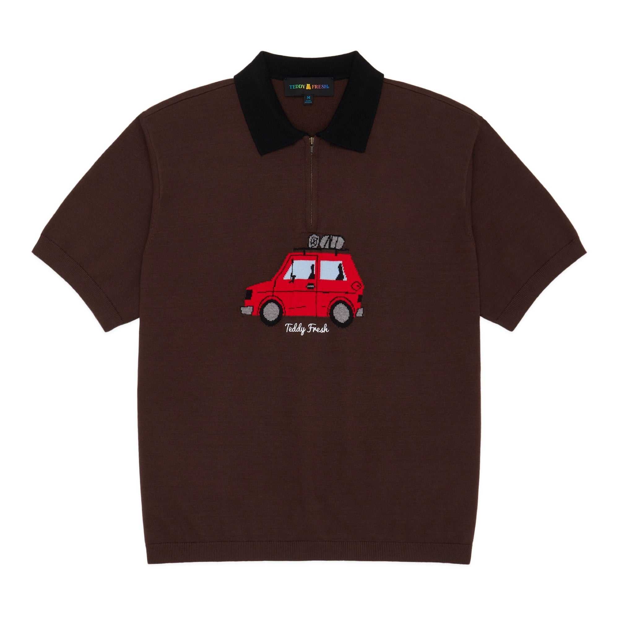 Brown Teddy Fresh Road Trip Zip Polo | LVYREC390