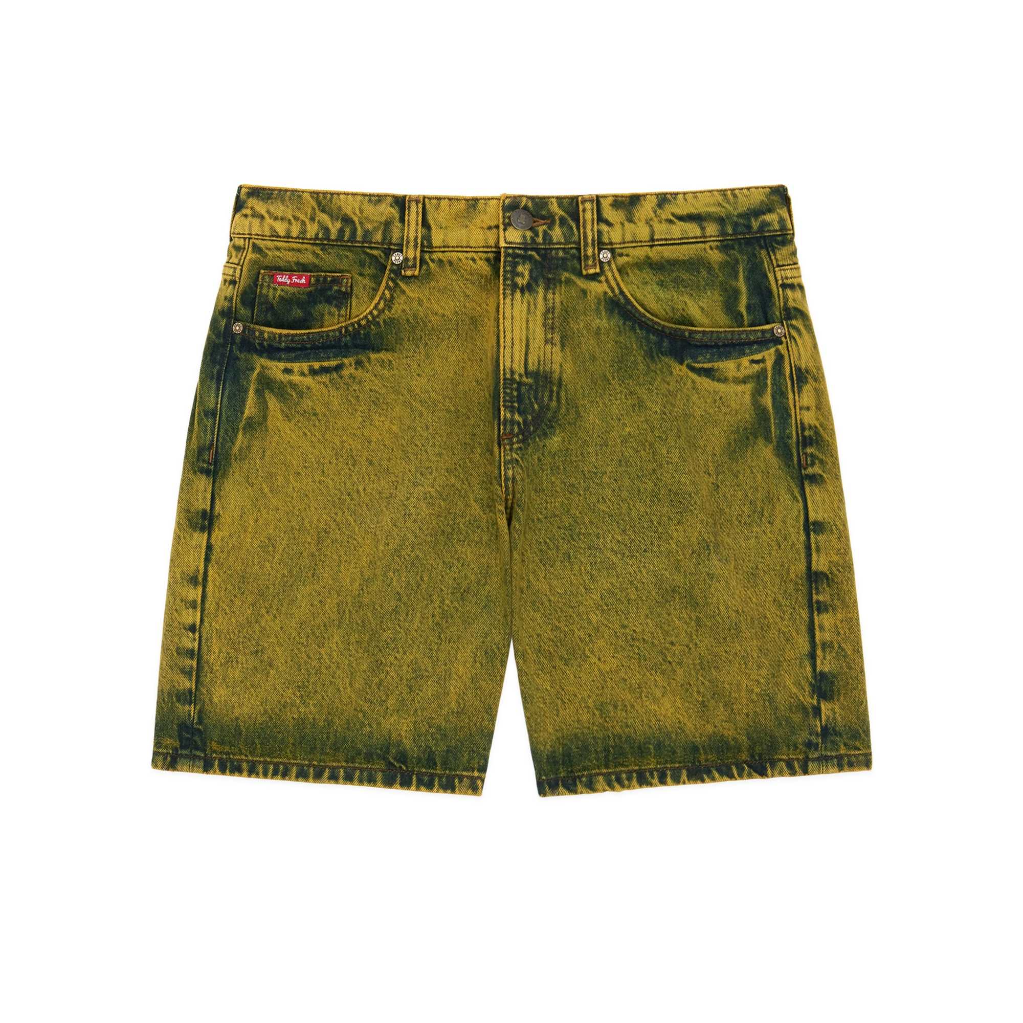 Brown Teddy Fresh Washed Denim Dad Shorts | DAUZNT170