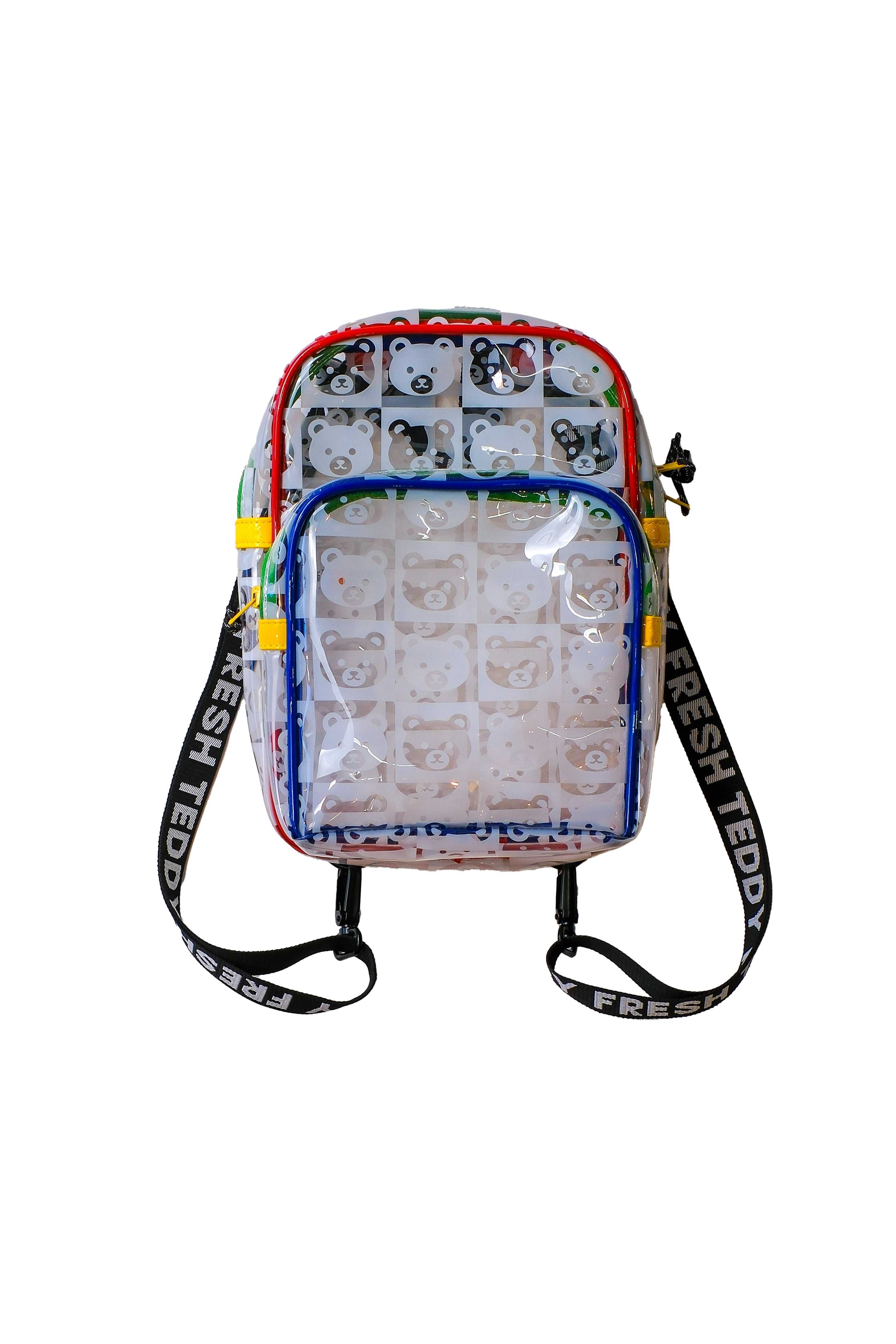 Clear Teddy Fresh Bear Check Clear Backpack | MOUYKL341