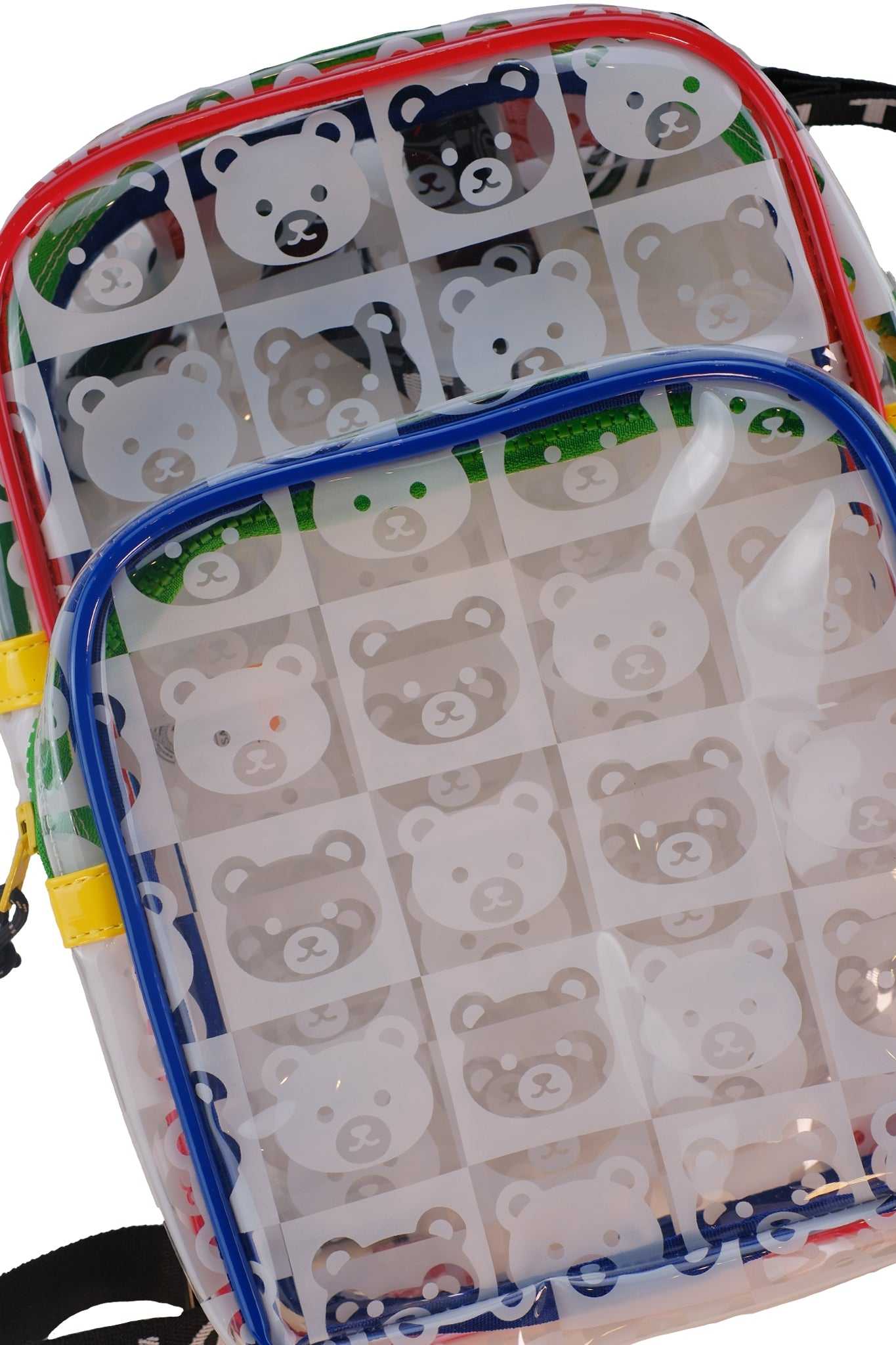 Clear Teddy Fresh Bear Check Clear Backpack | MOUYKL341