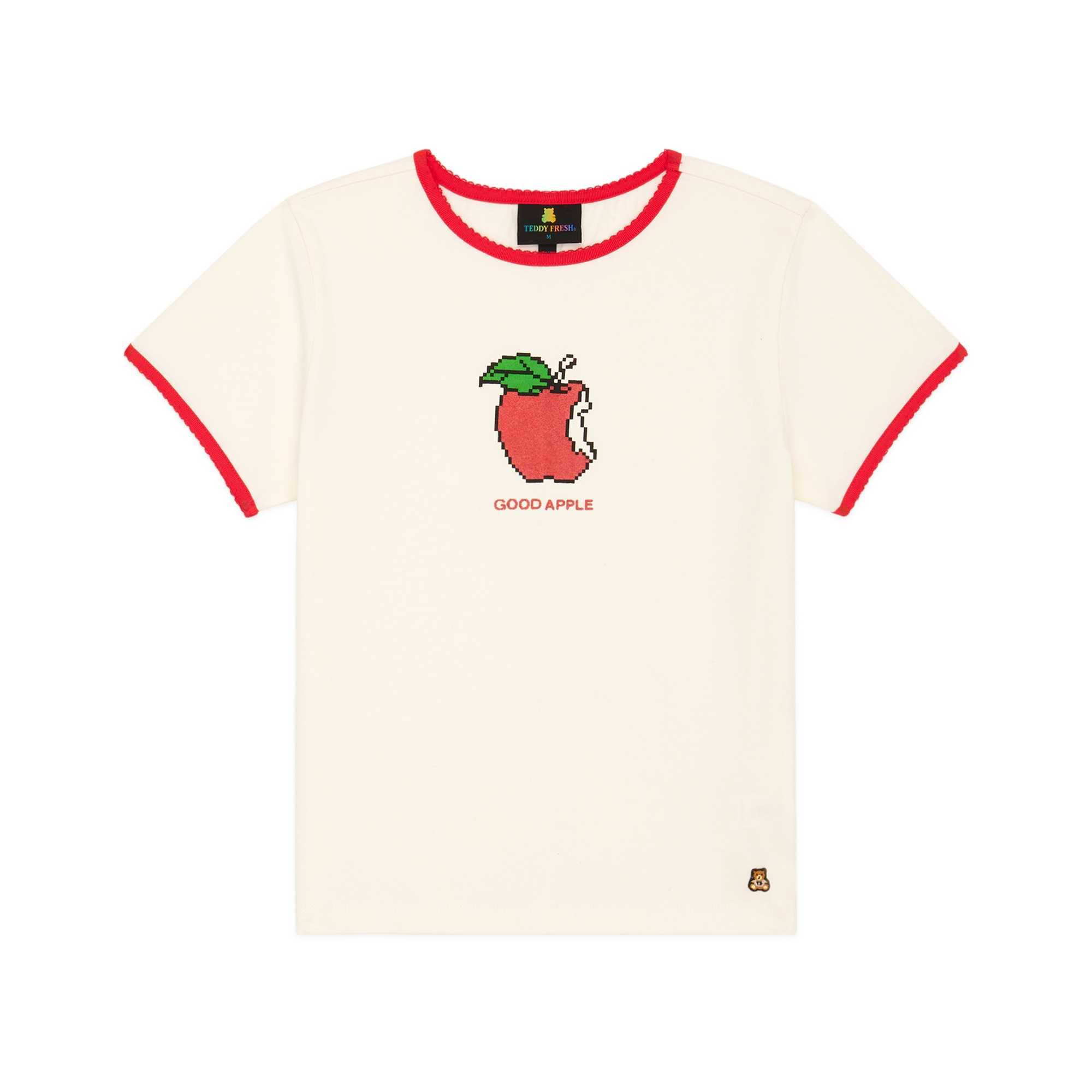 Cream Teddy Fresh Apple A Day Tee | GUNTJP684