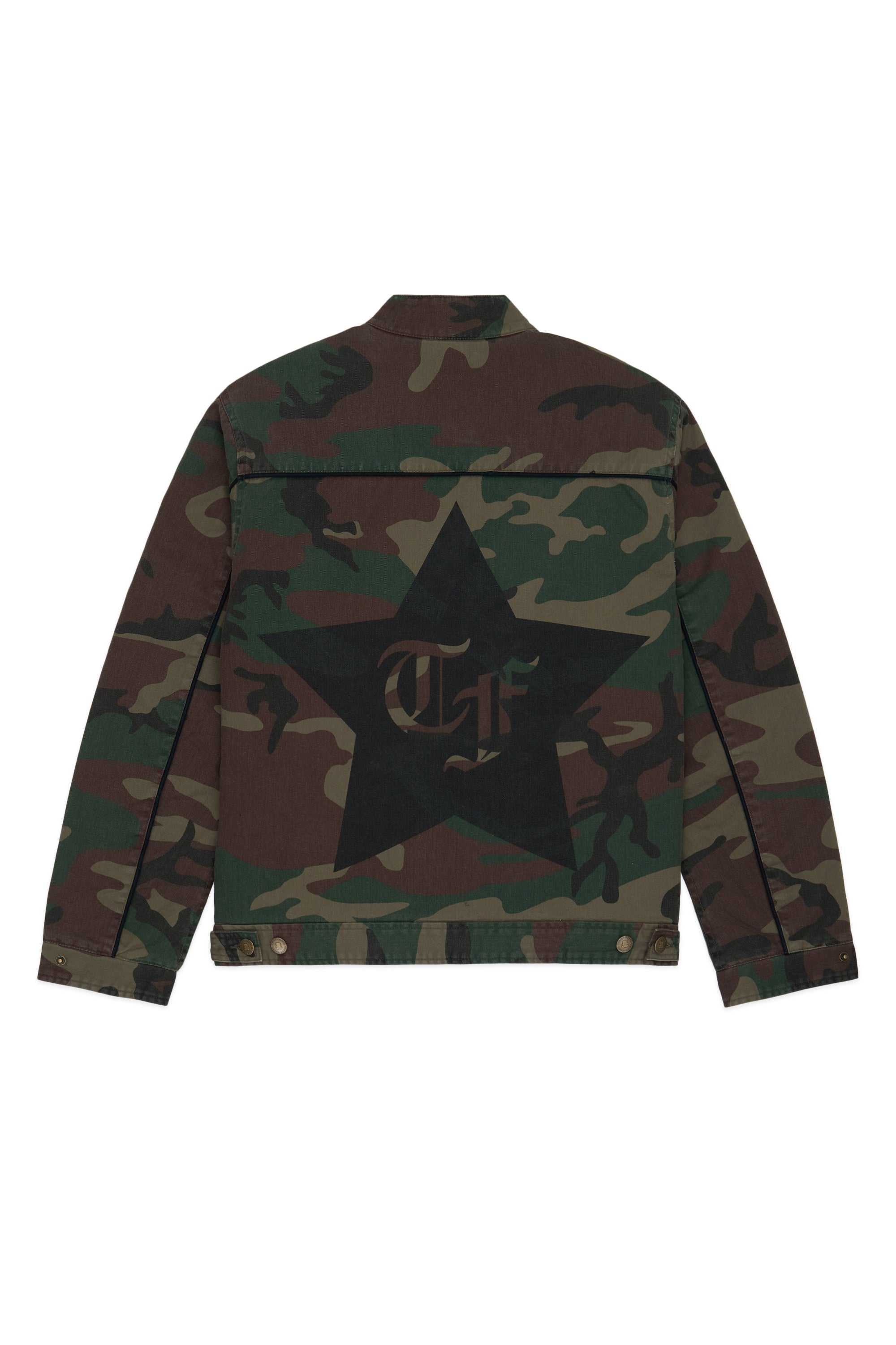 Green Teddy Fresh Camo Moto Jacket | CQSMJE169