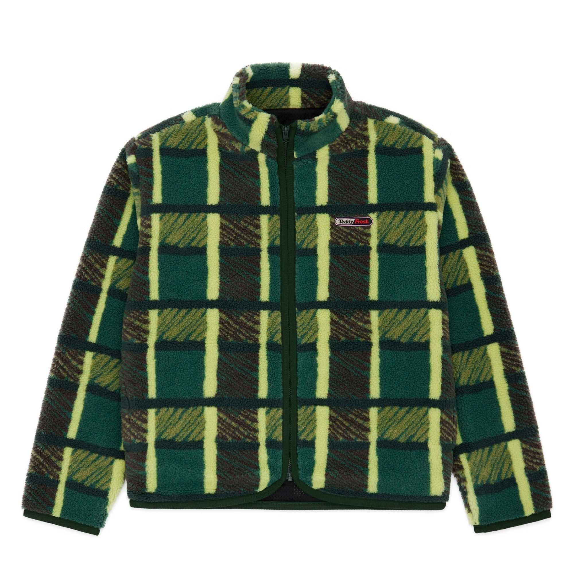 Green Teddy Fresh Full Zip Sherpa Jacket | YZSEMF917