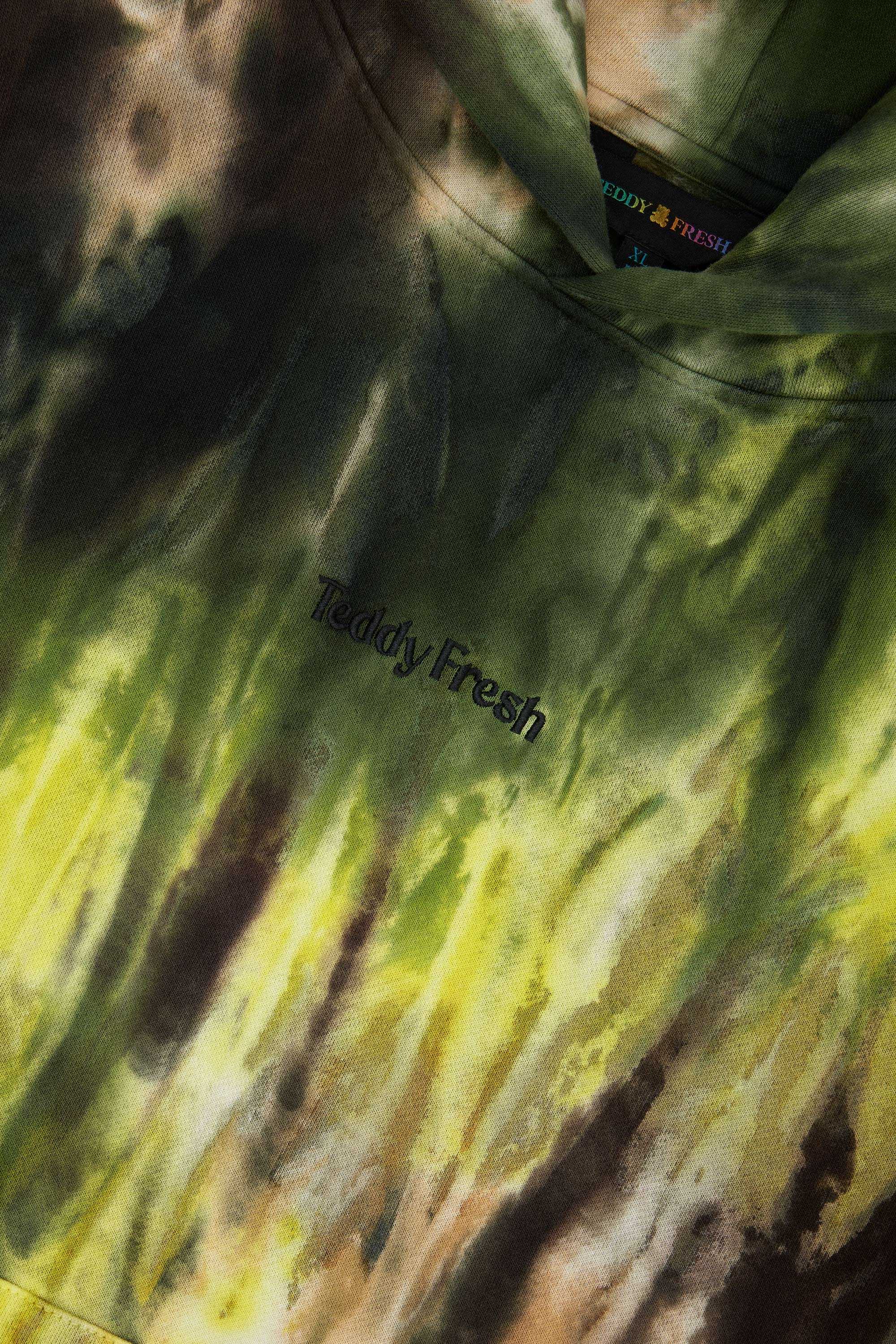 Green Teddy Fresh Ice Dye Hoodie | RDQSUX417