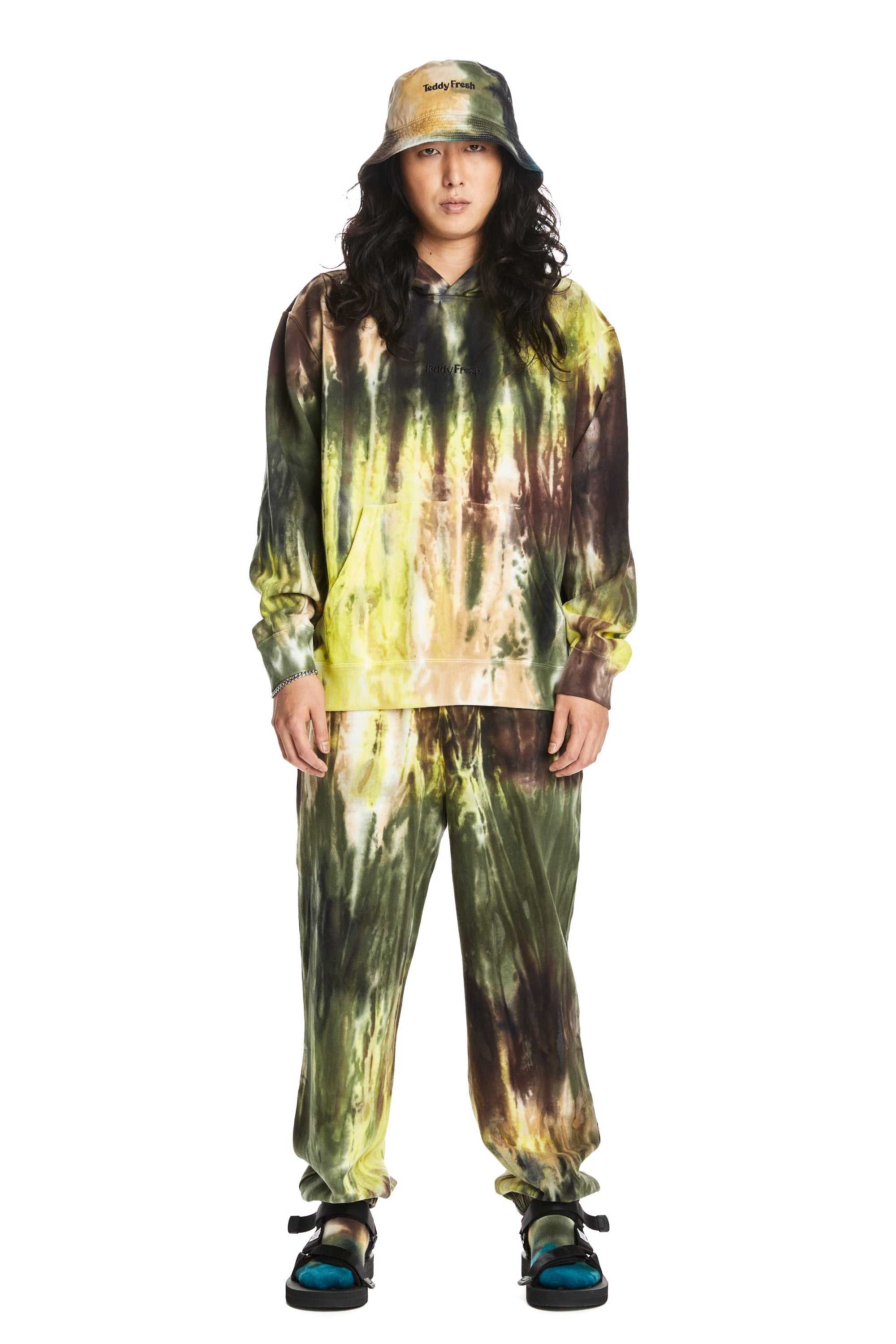 Green Teddy Fresh Ice Dye Sweatpants | HKMQCA390