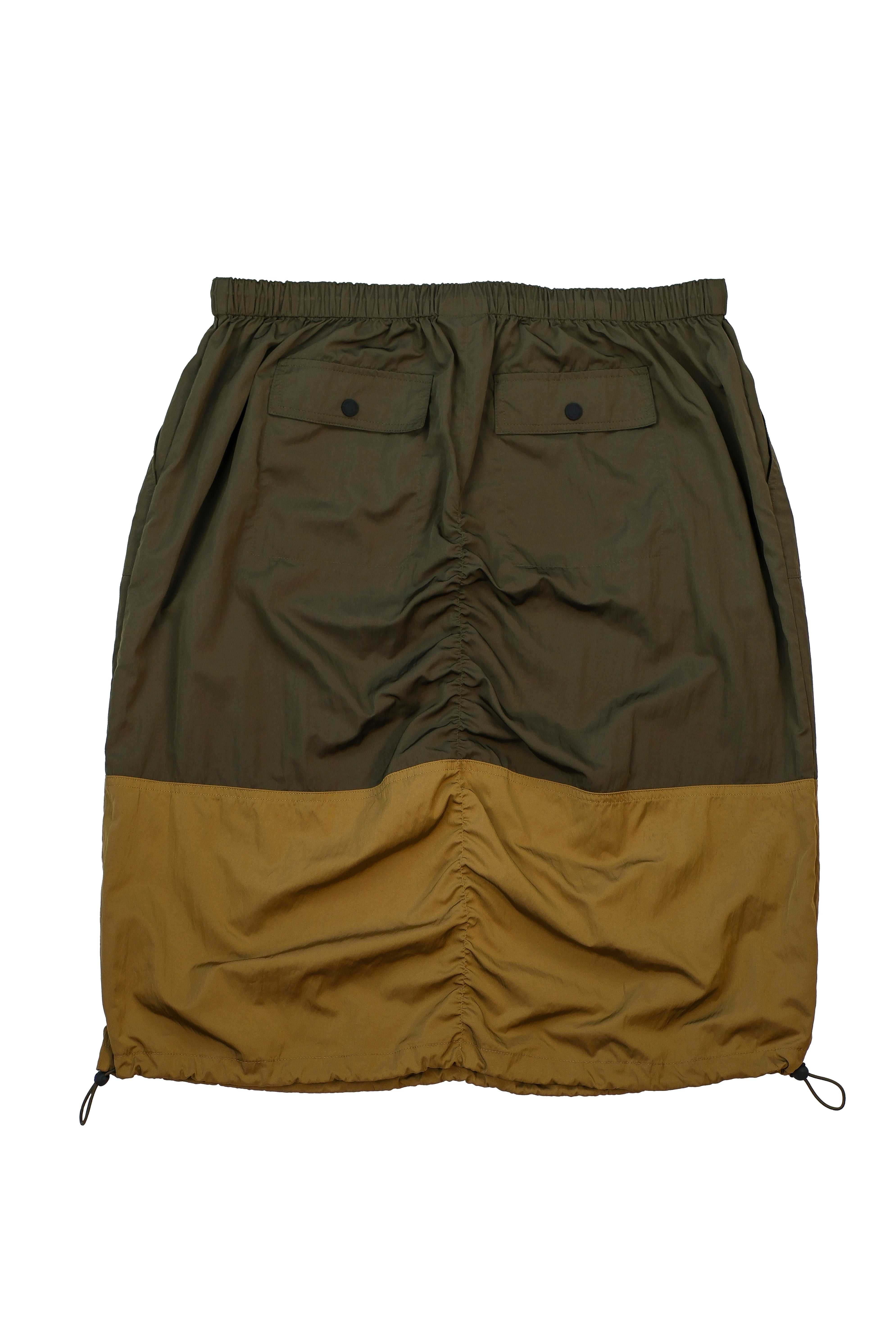 Green Teddy Fresh Nylon Panel Skirt | QHVAYL875