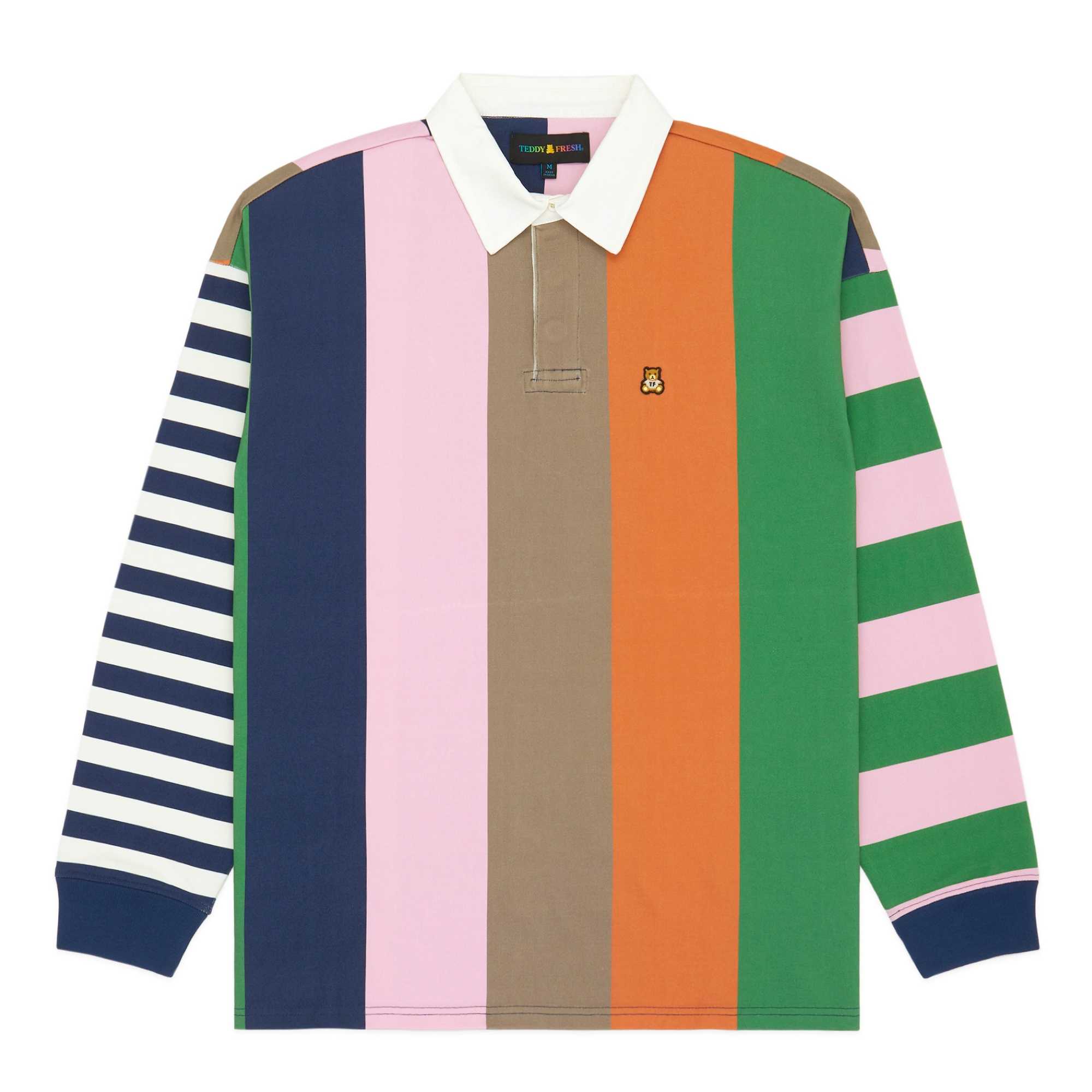 Green Teddy Fresh Stripe Block Polo | NIYOTX865