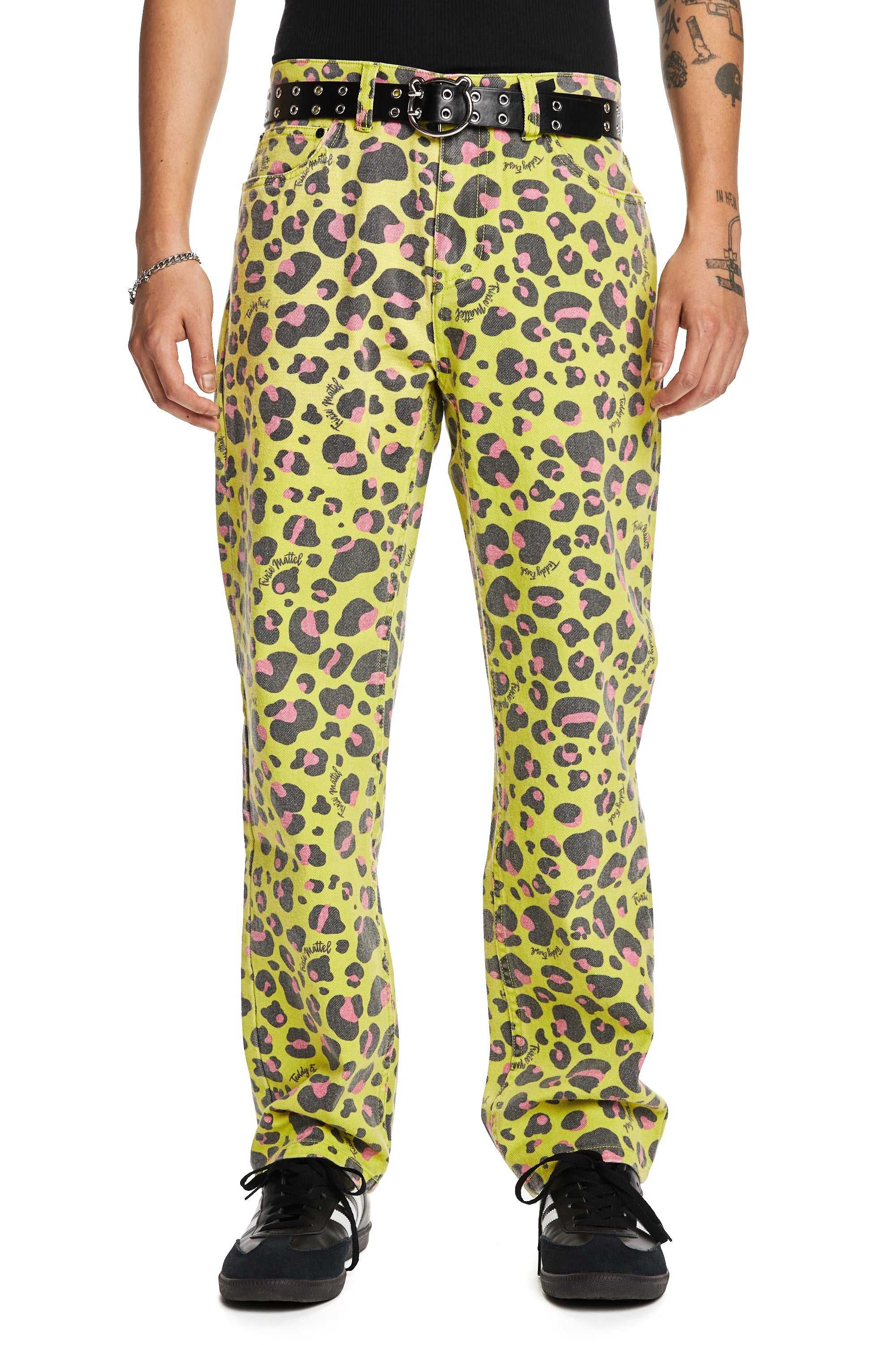 Green Teddy Fresh TF x Trixie Leopard Jeans | IAMXEB830