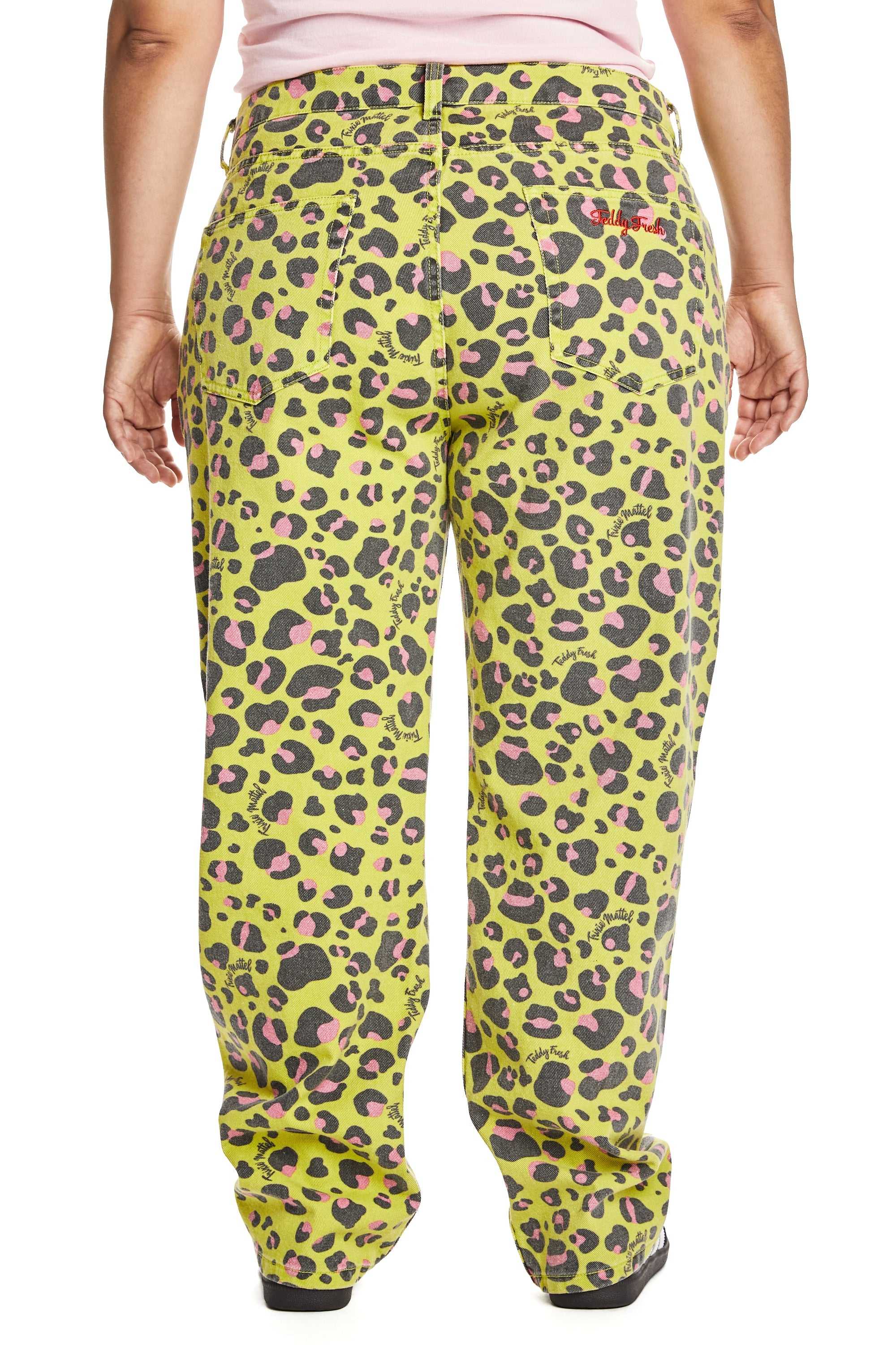 Green Teddy Fresh TF x Trixie Leopard Jeans | IAMXEB830