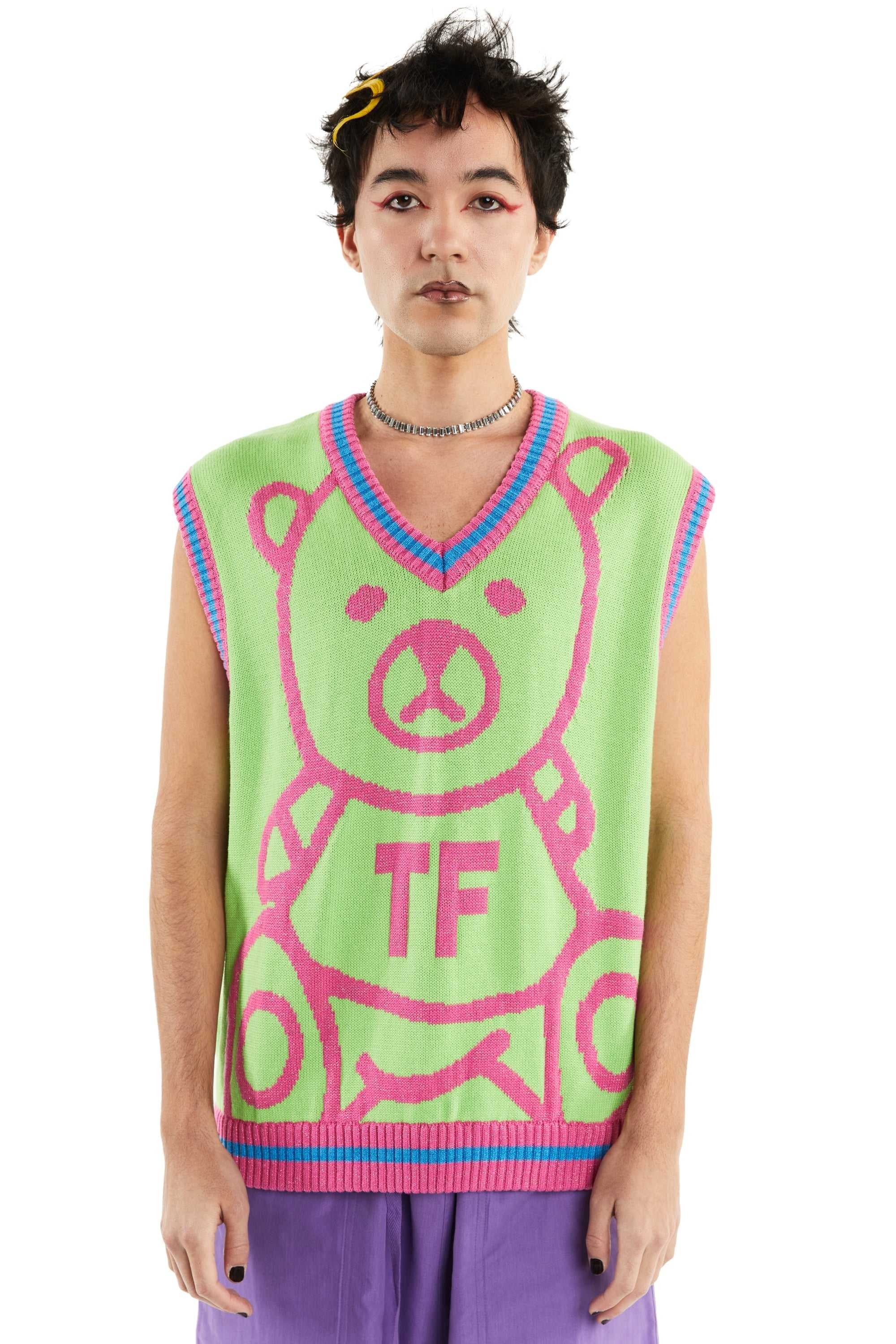 Green Teddy Fresh Ted Sweater Vest | XLBOWQ718