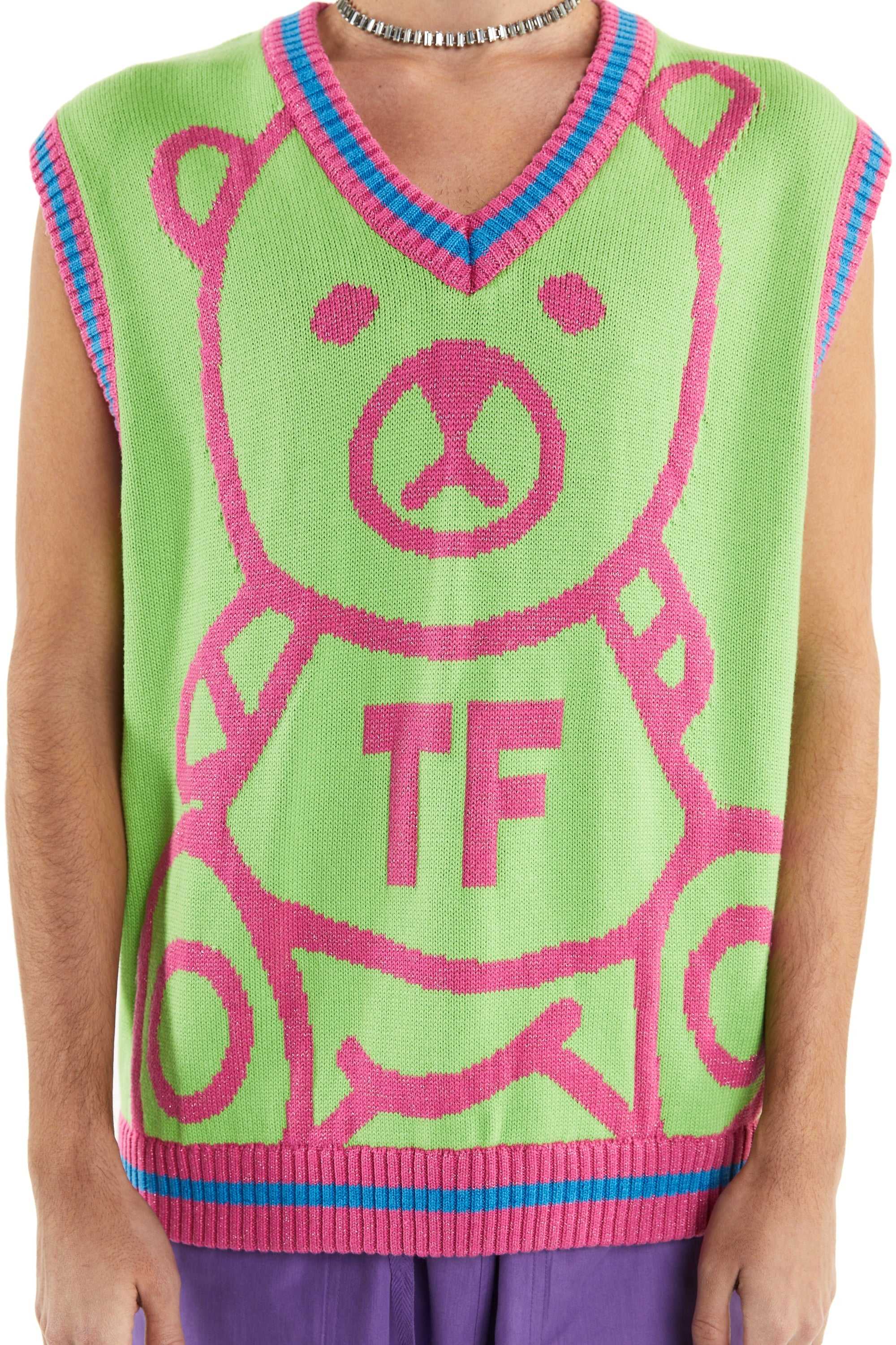 Green Teddy Fresh Ted Sweater Vest | XLBOWQ718