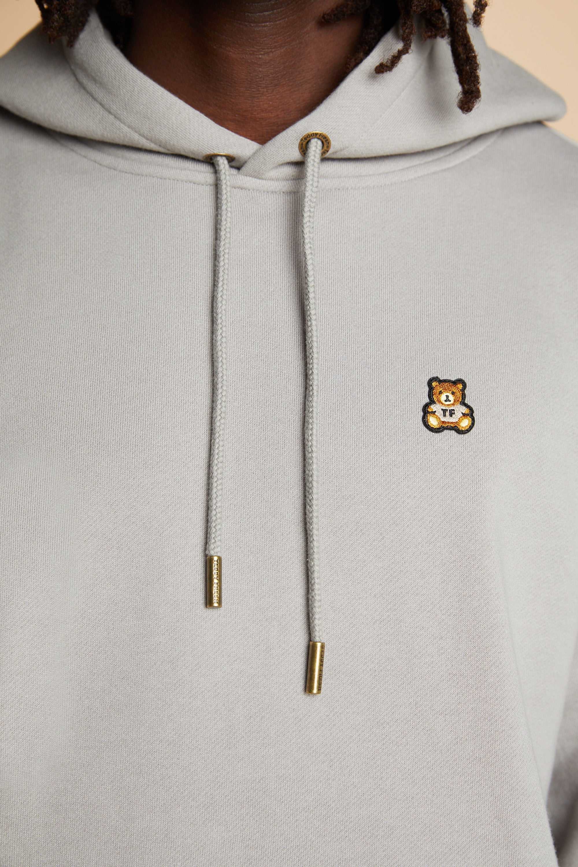 Grey Teddy Fresh Classic Hoodie | JQURBL689