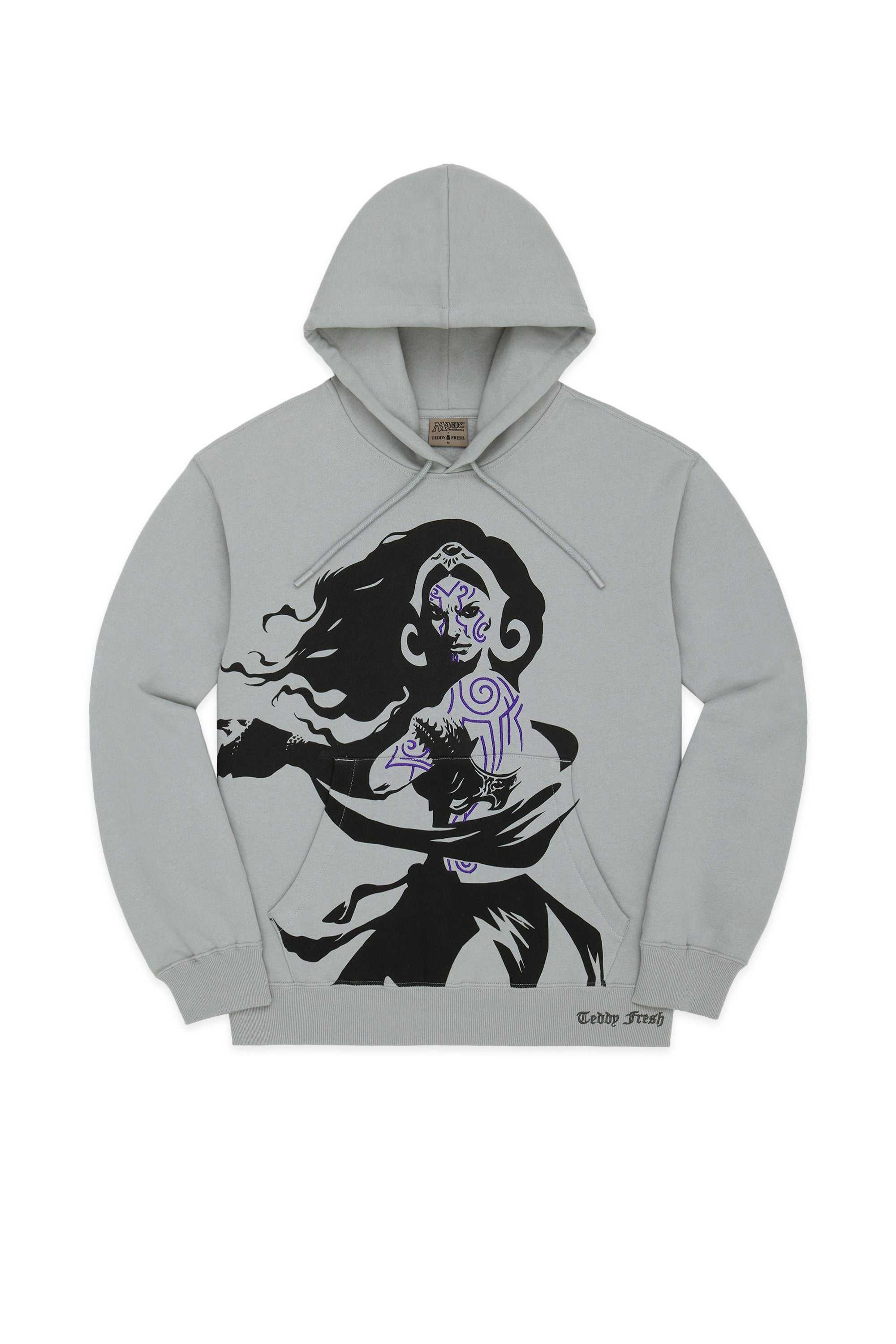 Grey Teddy Fresh TF x Magic: The Gathering Liliana Of The Dark Realms Hoodie | DJOWZE693