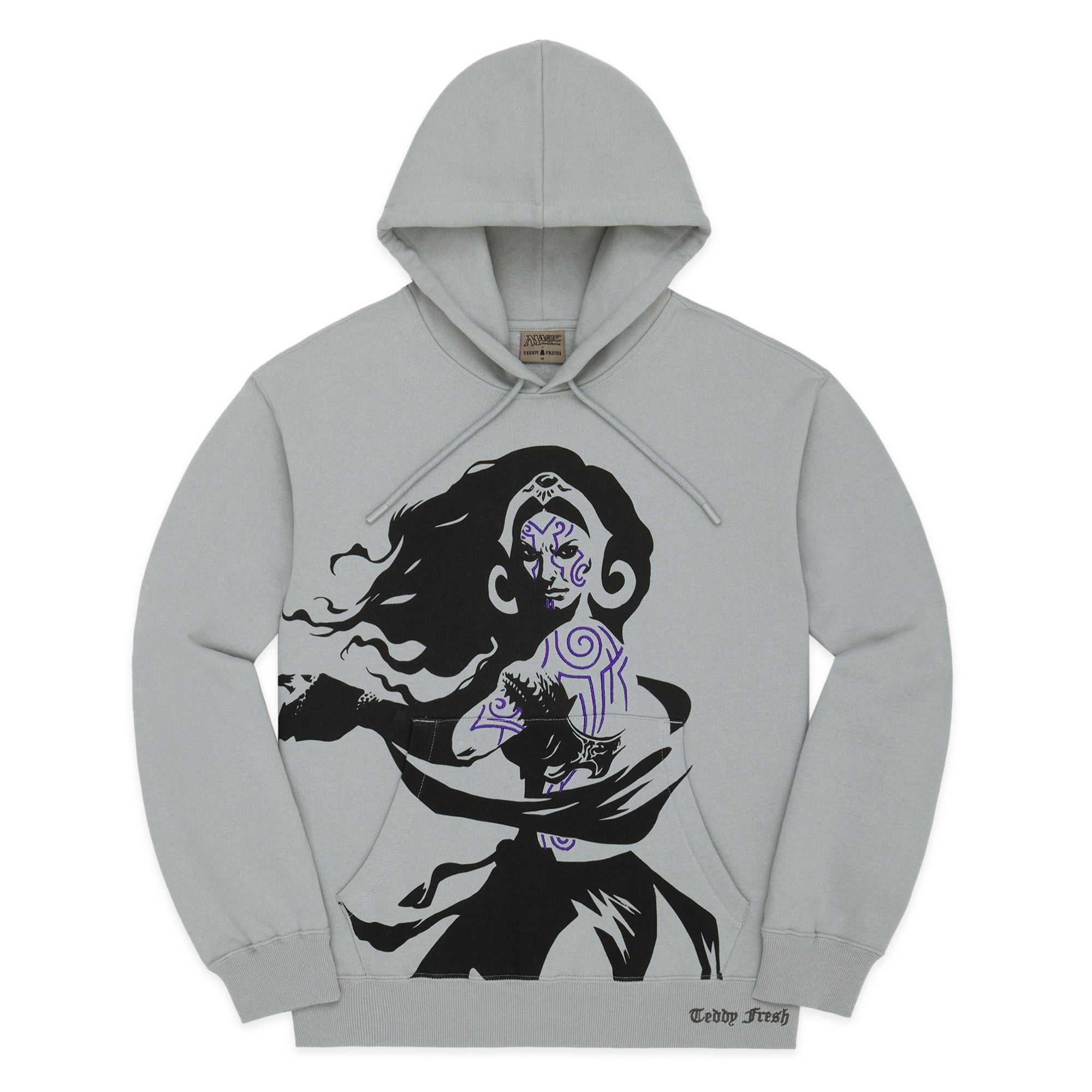 Grey Teddy Fresh TF x Magic: The Gathering Liliana Of The Dark Realms Hoodie | DJOWZE693