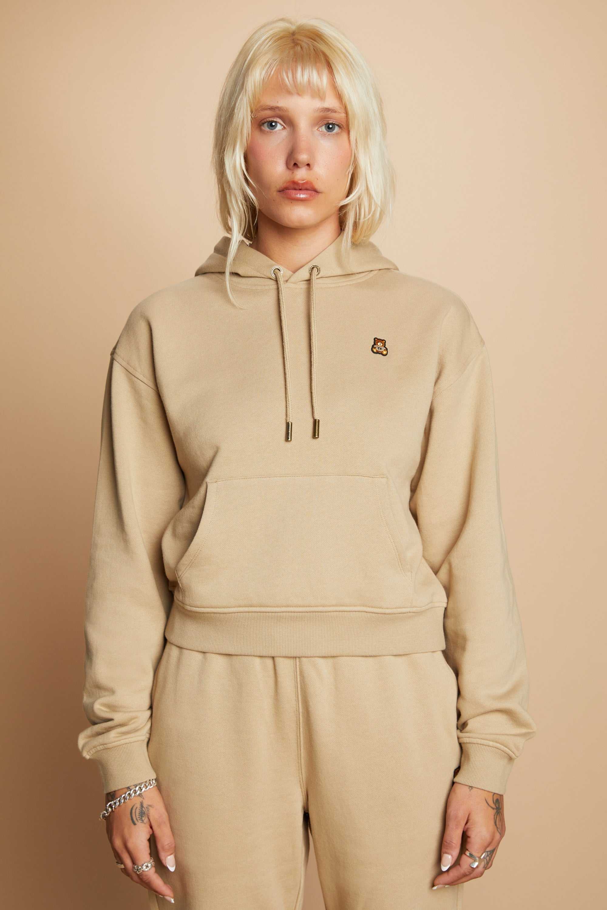 Khaki Teddy Fresh Classic Hoodie | UKFAQE784