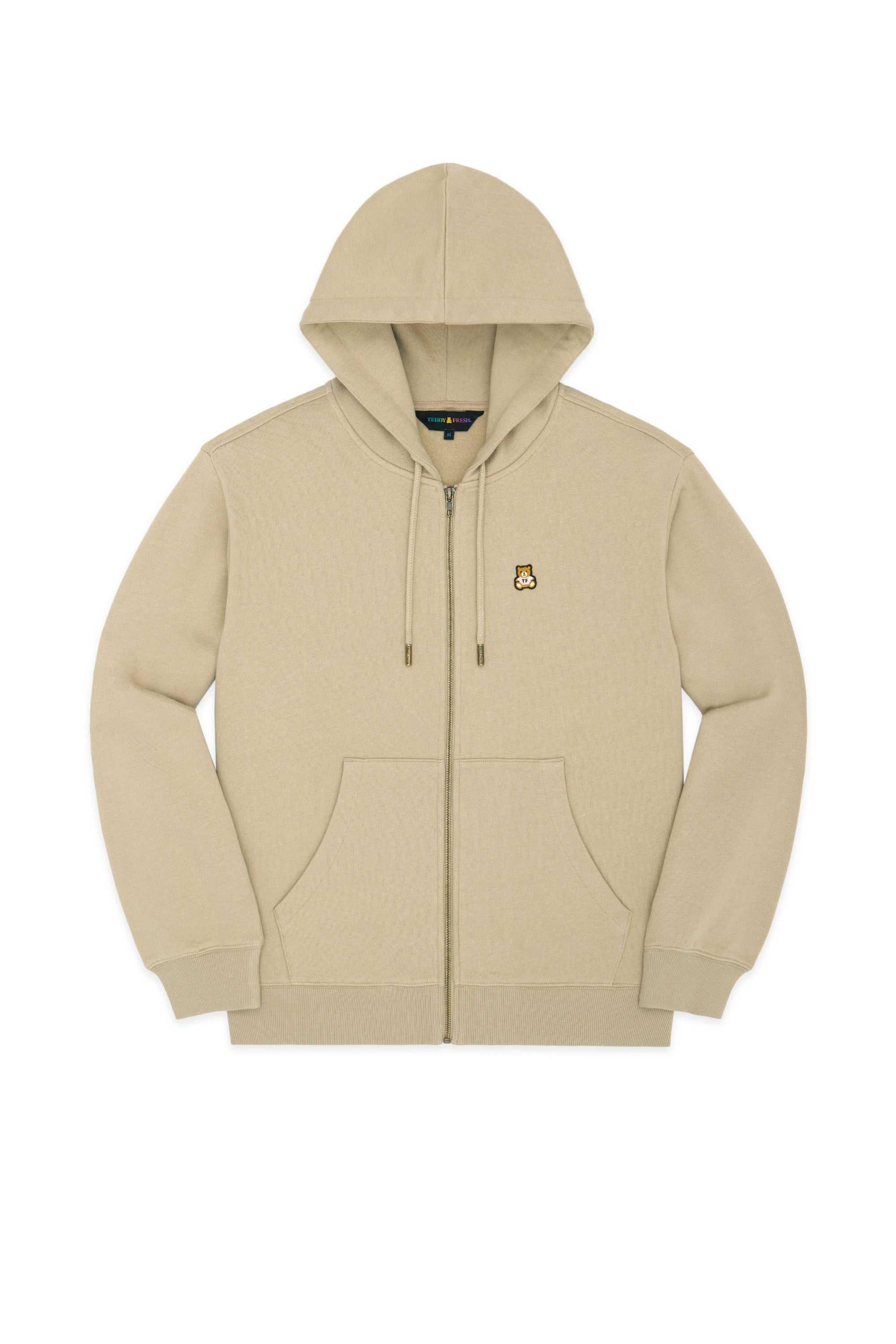 Khaki Teddy Fresh Classic Zip Hoodie | LNDCTM407