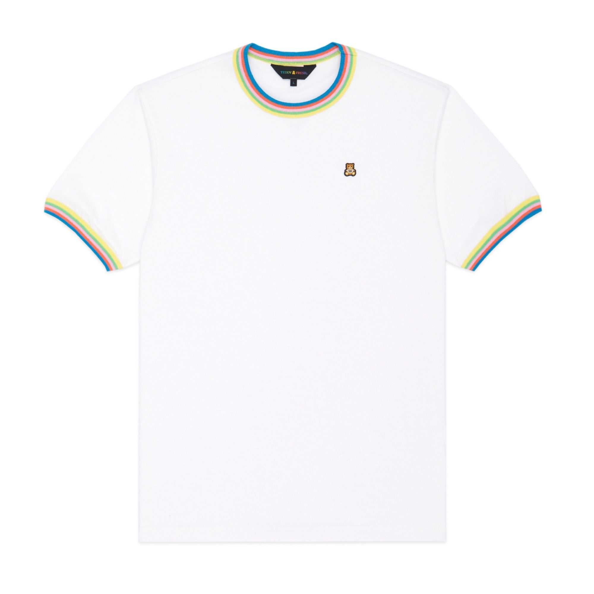 Lime Teddy Fresh Multi-Colored Ringer Tee | LAZSBD479