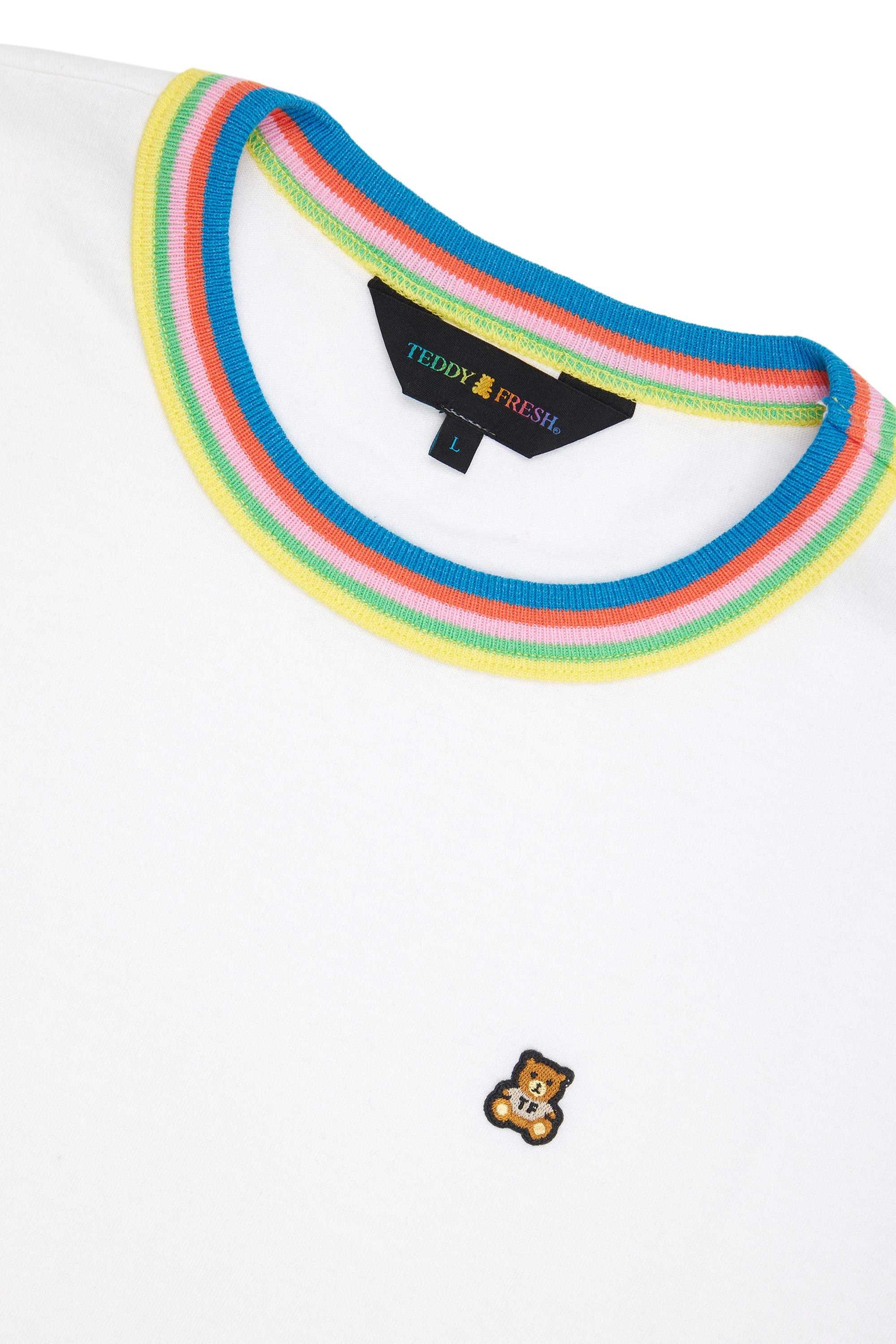 Lime Teddy Fresh Multi-Colored Ringer Tee | LAZSBD479