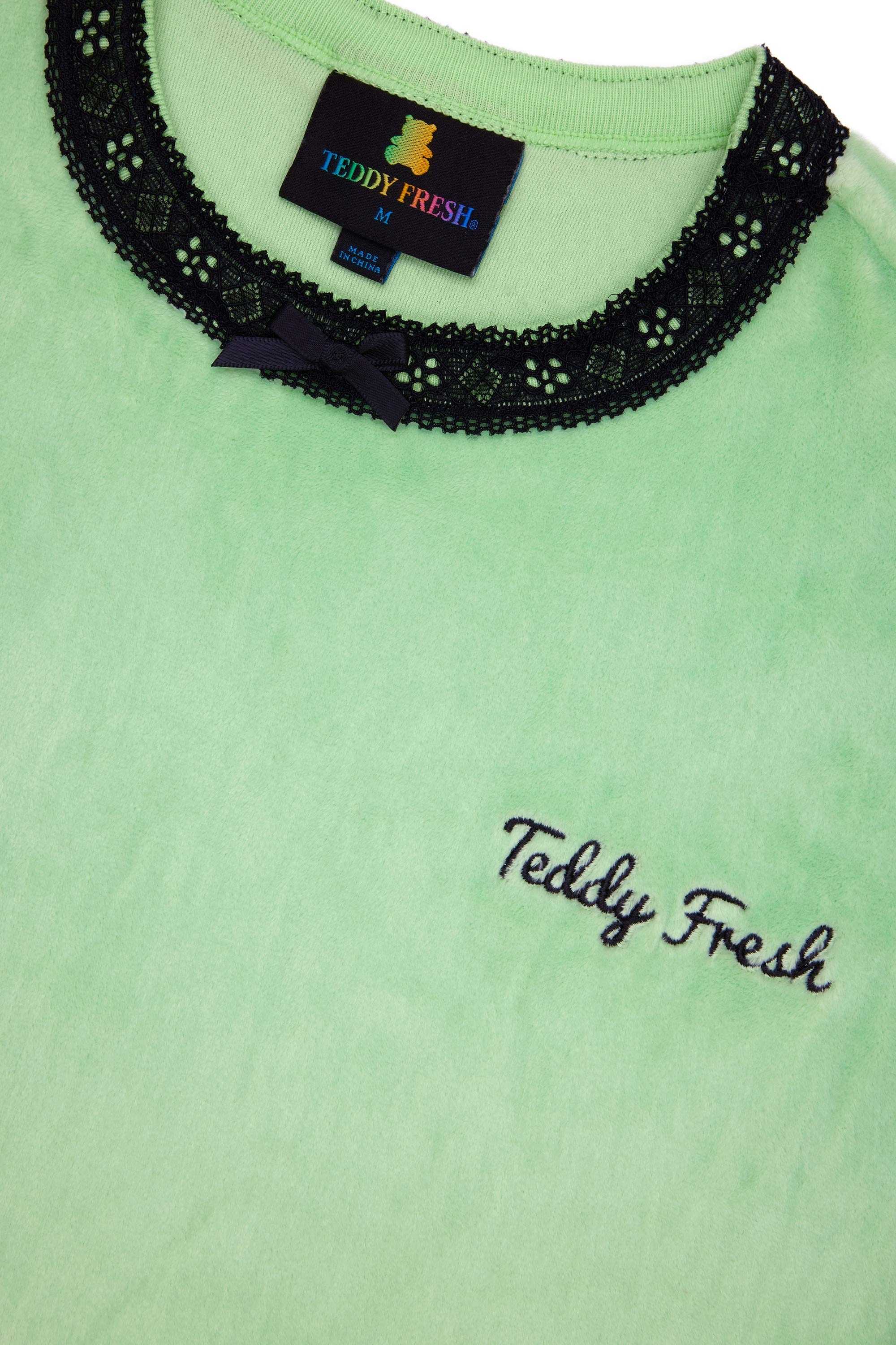 Mint Teddy Fresh Mint Velour Tee | YFIQNT378