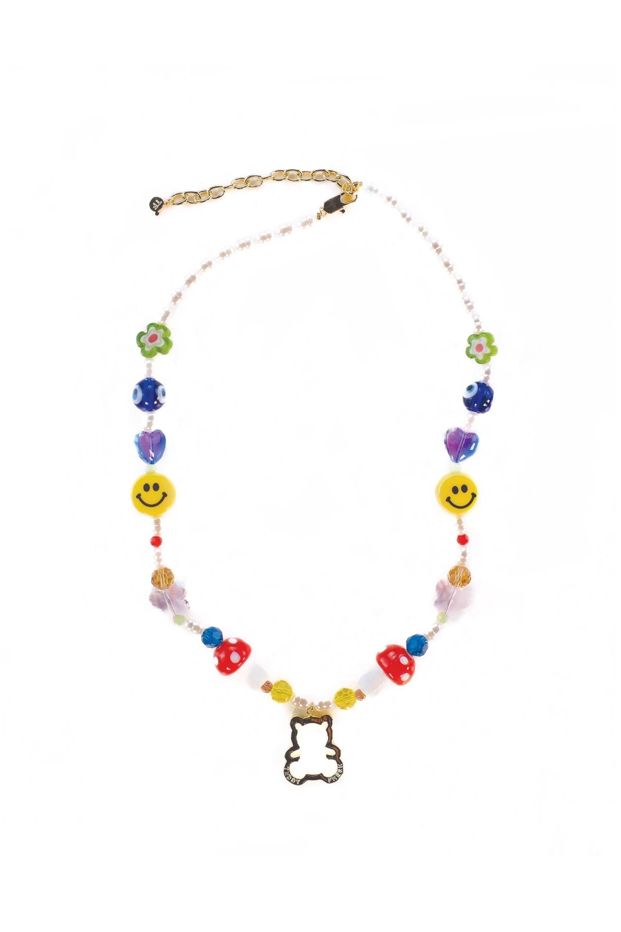 Multi Teddy Fresh All Smiles Bear Necklace | BXGTKL598