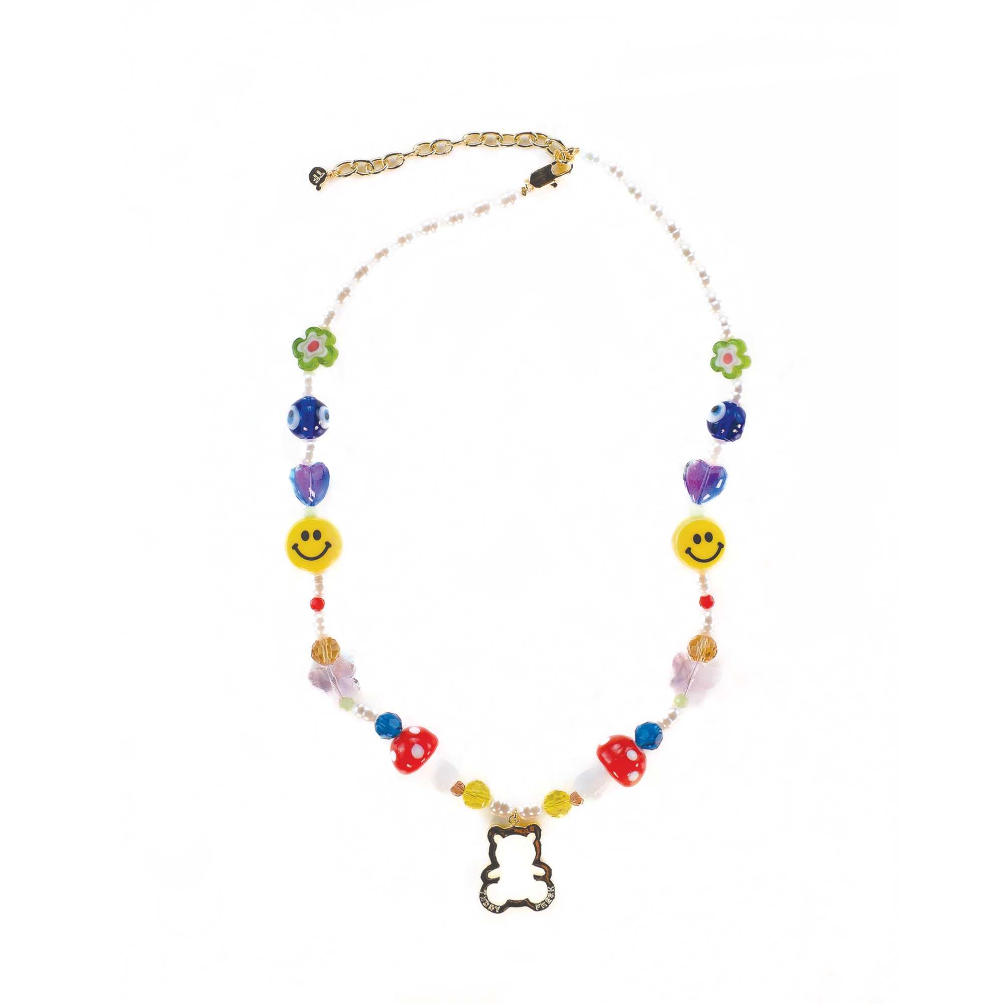 Multi Teddy Fresh All Smiles Bear Necklace | BXGTKL598