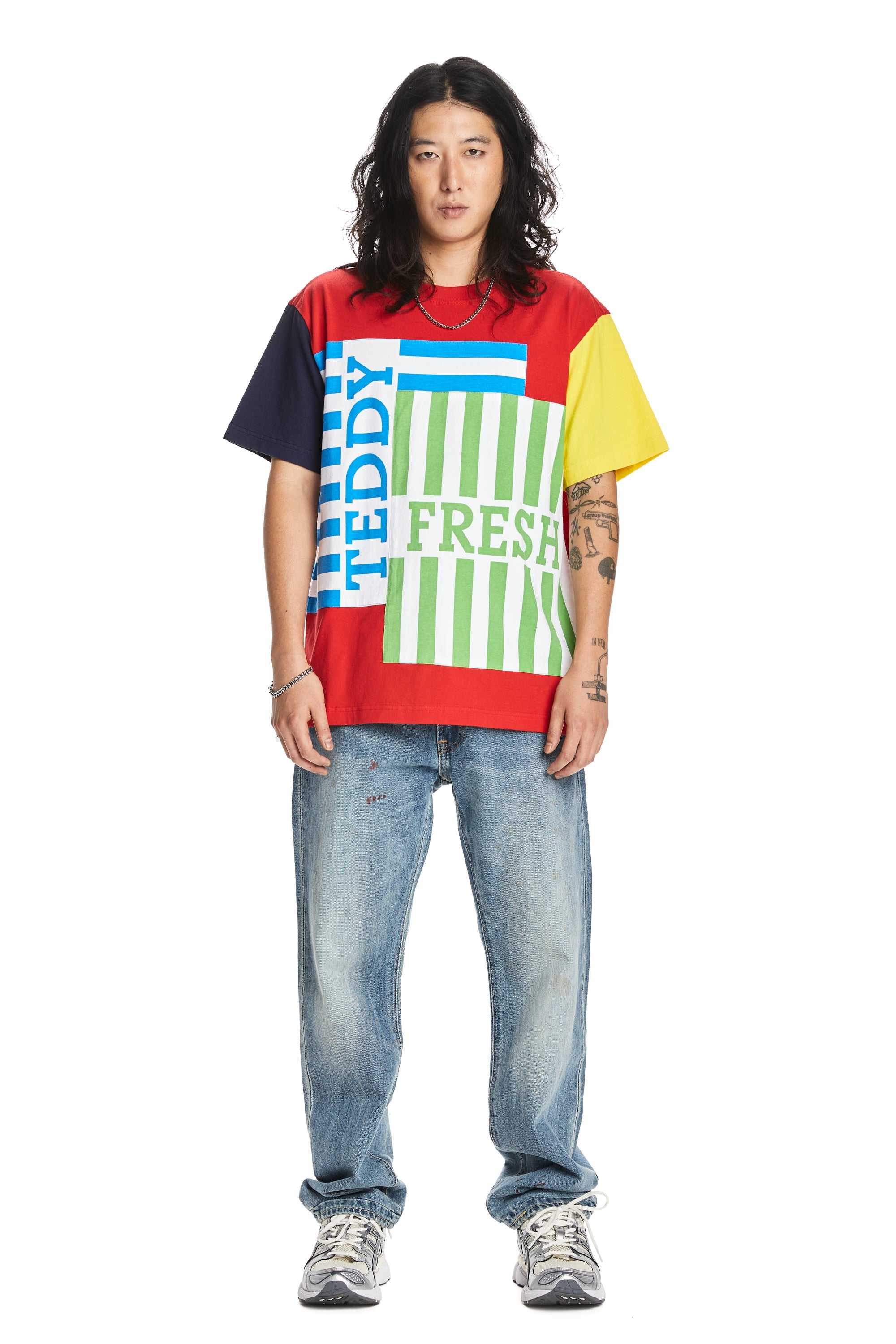 Multi Teddy Fresh Box Paneled Tee | RTIAXV356