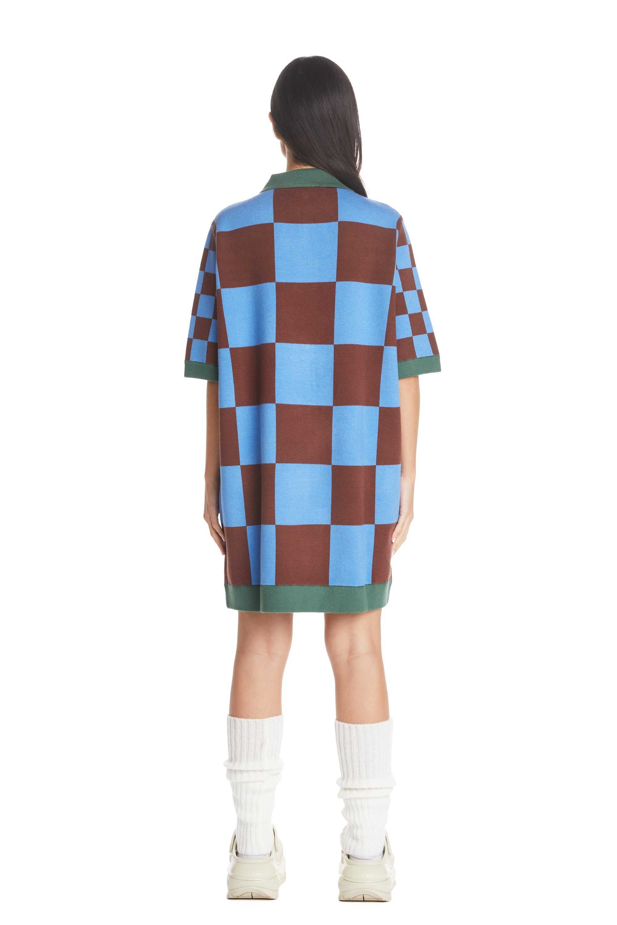 Multi Teddy Fresh Check Clash Sweater Dress | NJXLFQ796