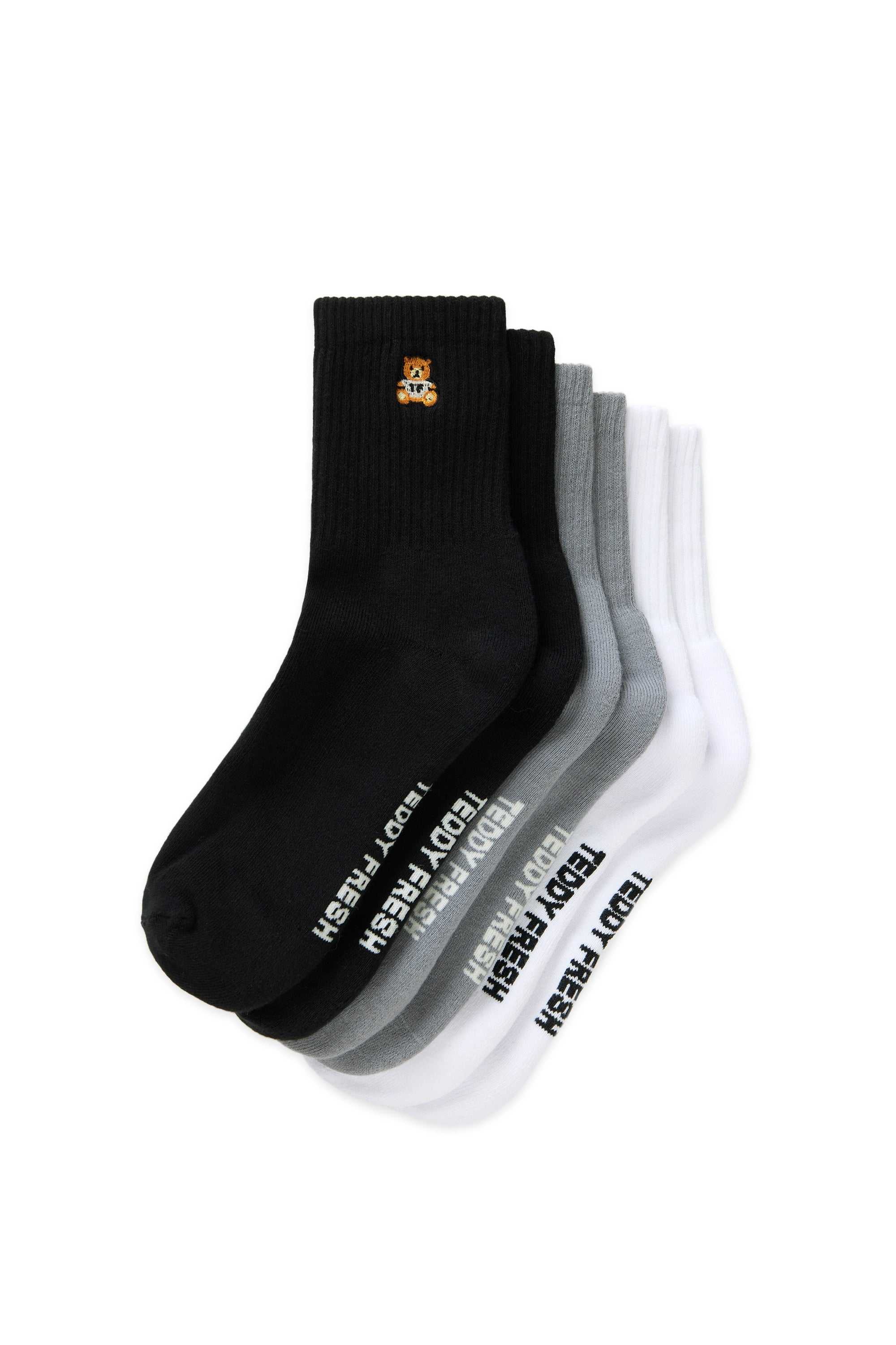 Multi Teddy Fresh Classic Quarter Socks 3-Pack | YPTWGH749