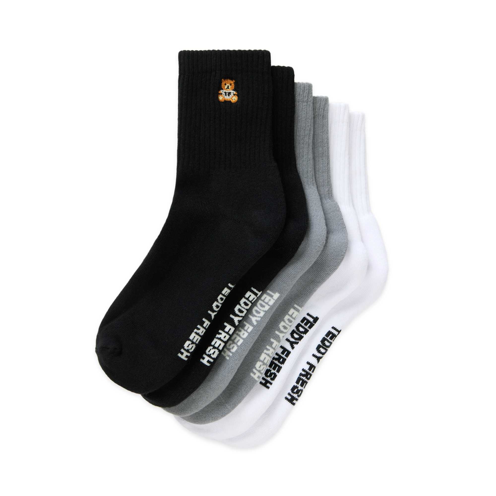 Multi Teddy Fresh Classic Quarter Socks 3-Pack | YPTWGH749