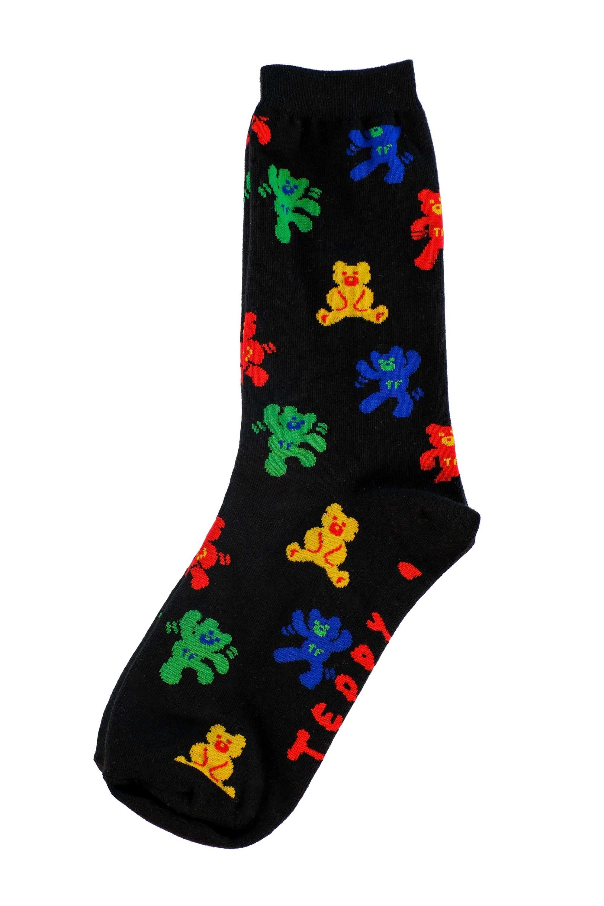 Multi Teddy Fresh Colorful Bear Socks - 2 Pack | EJONYH053