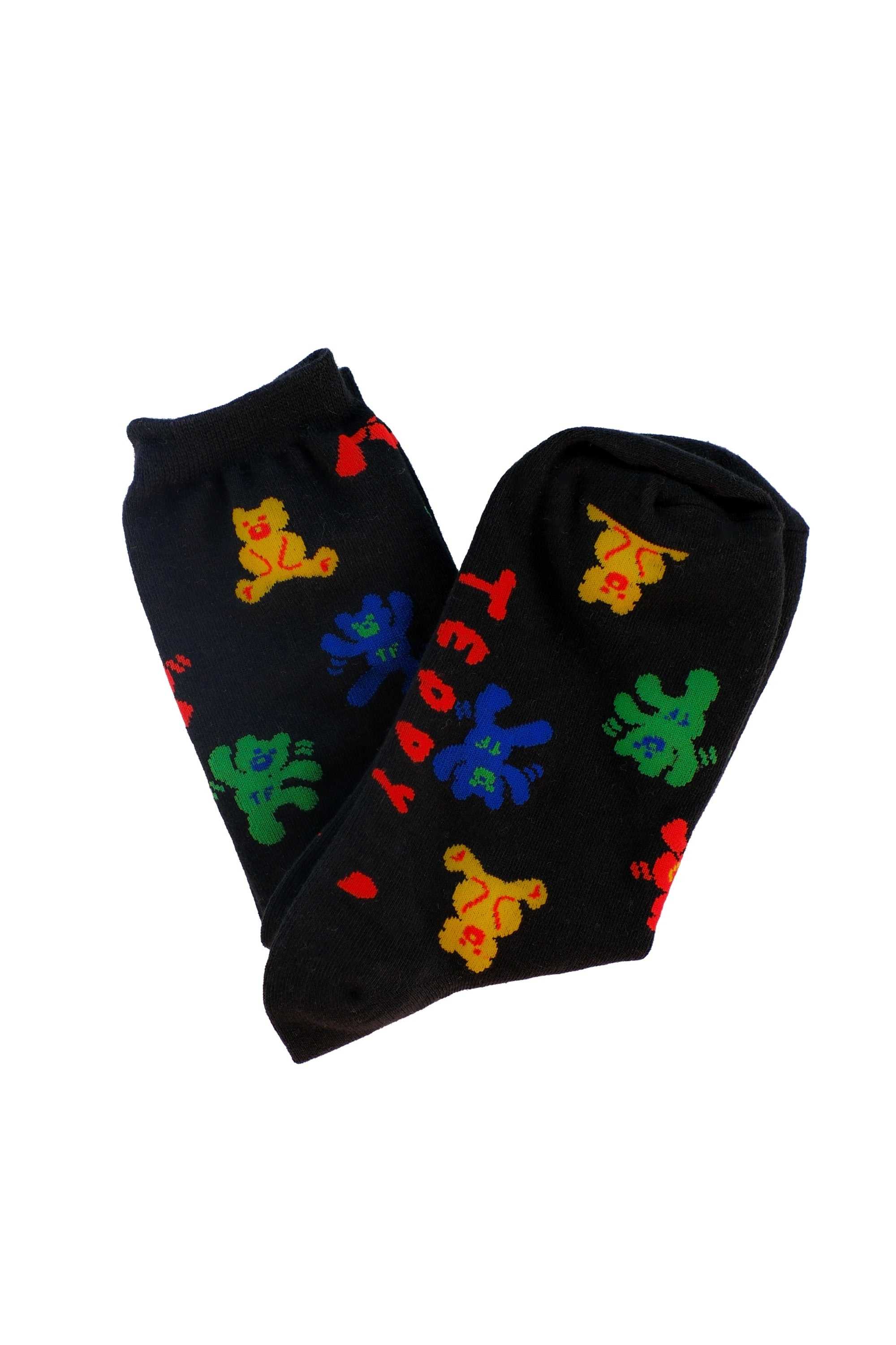 Multi Teddy Fresh Colorful Bear Socks - 2 Pack | EJONYH053