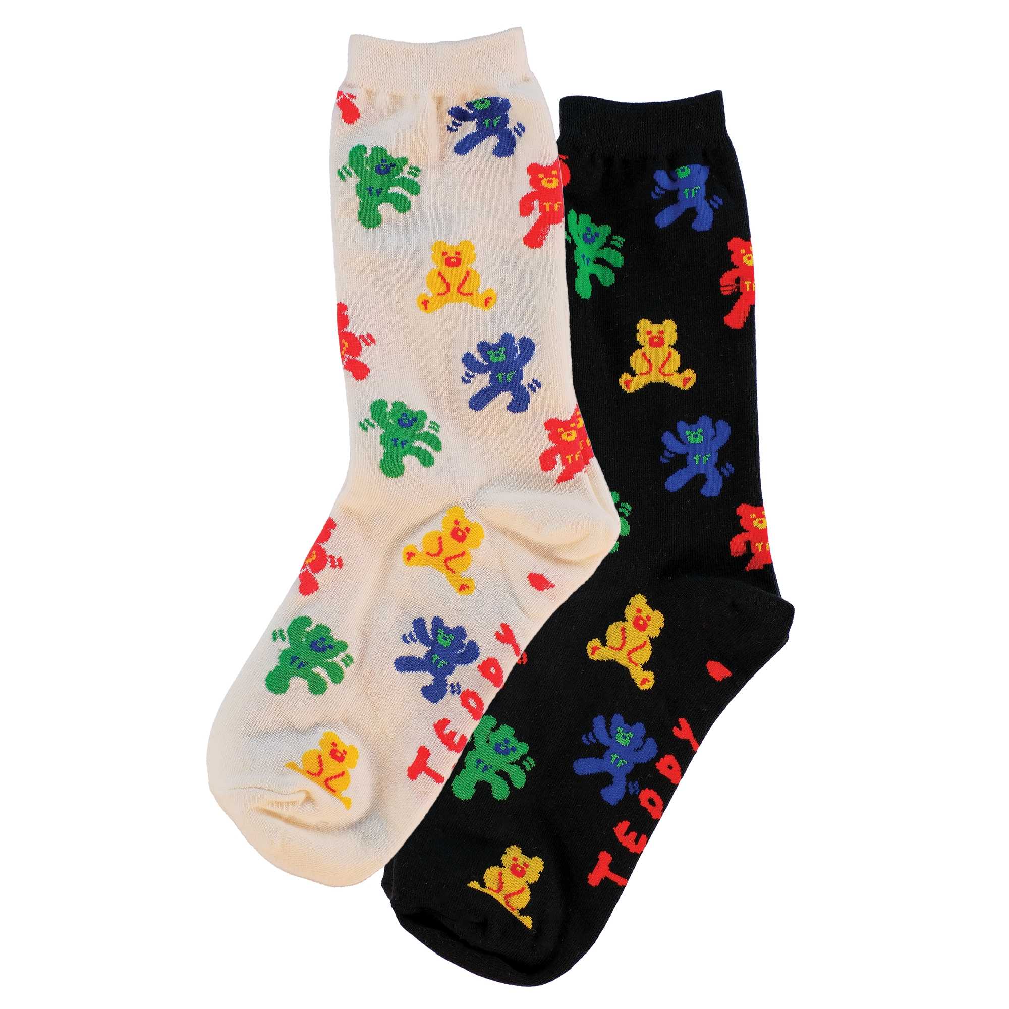 Multi Teddy Fresh Colorful Bear Socks - 2 Pack | EJONYH053