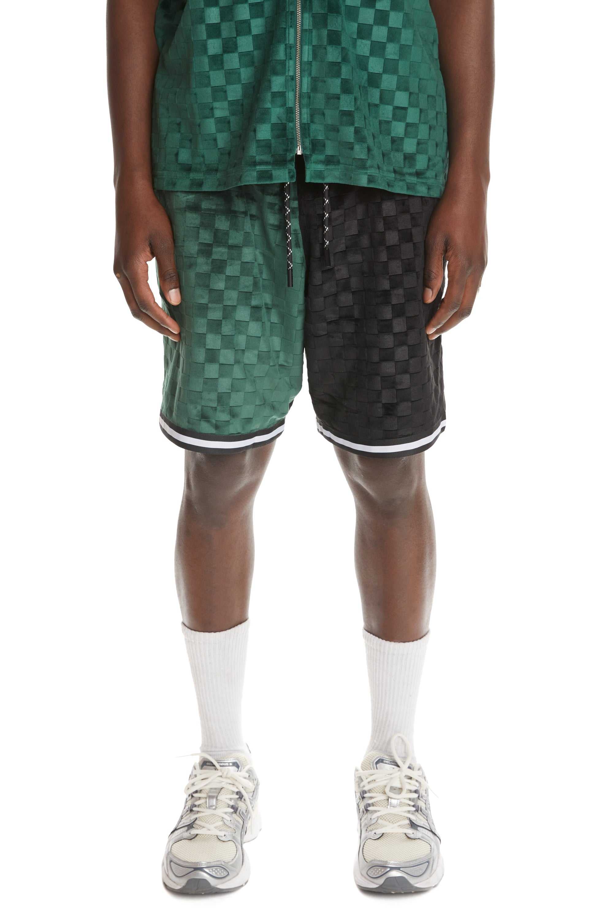 Multi Teddy Fresh Embossed Checker Velour Shorts | DXZRHQ342