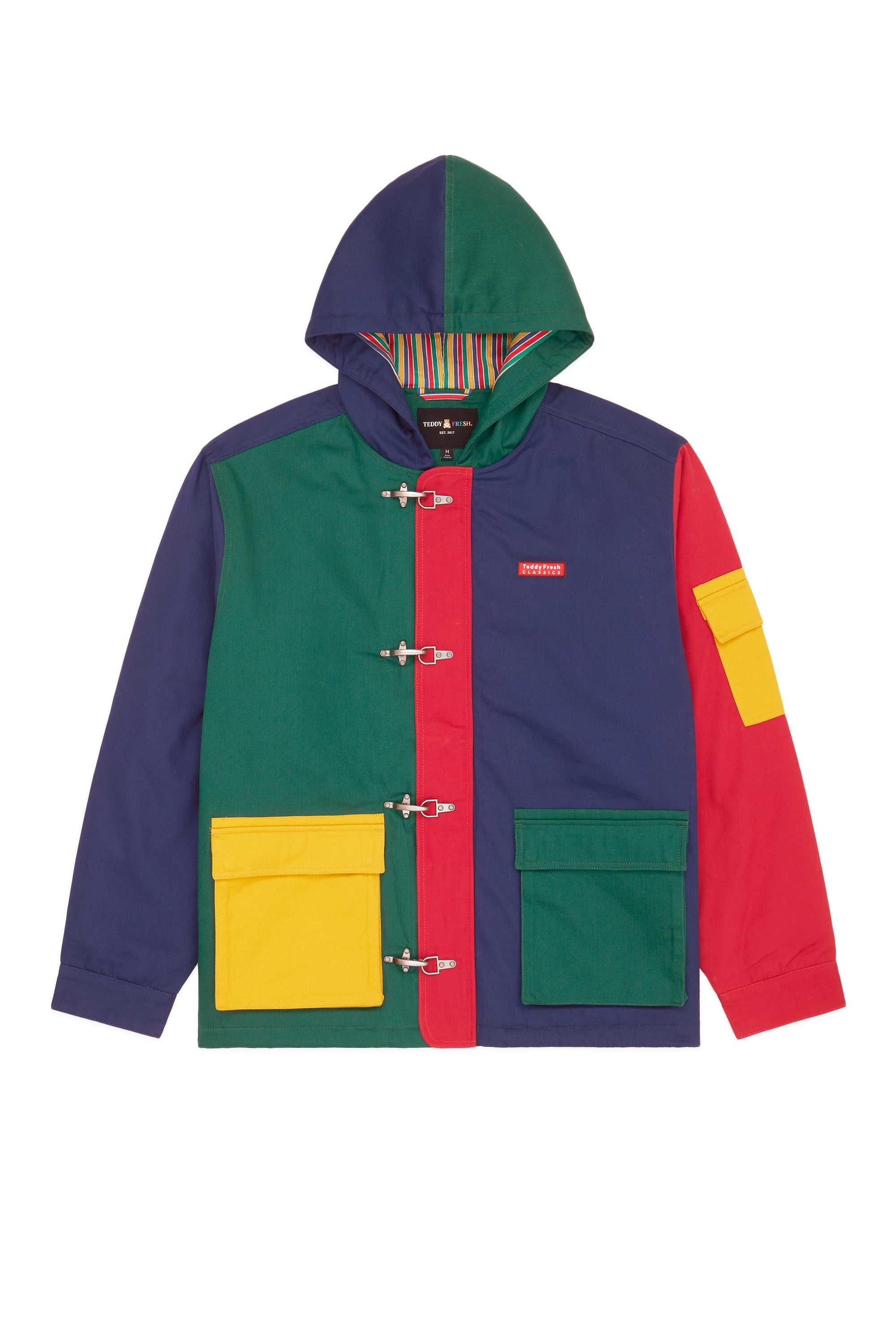 Multi Teddy Fresh Fireman Style Toggle Clasp Chore Jacket | WSACOL215