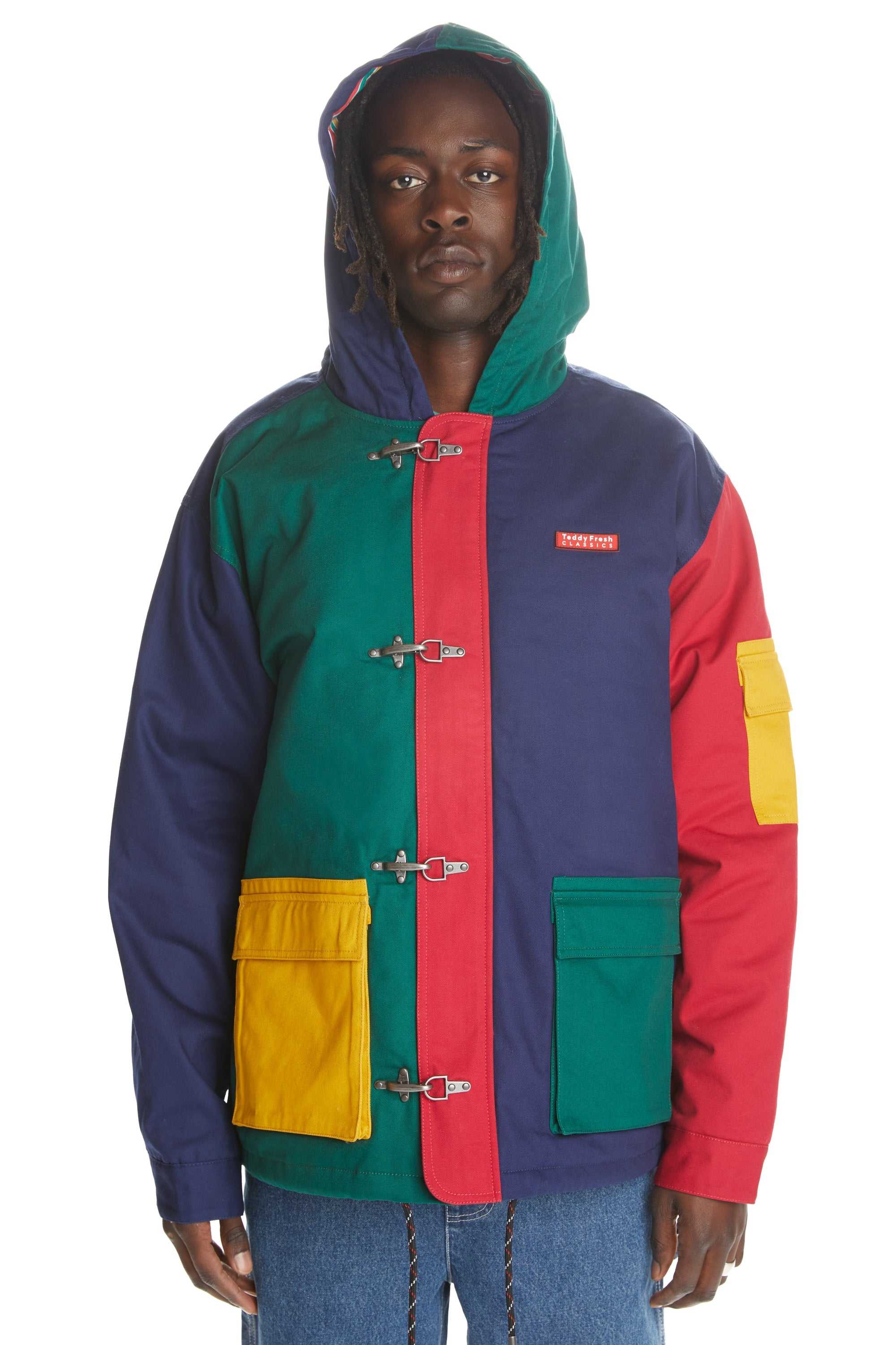 Multi Teddy Fresh Fireman Style Toggle Clasp Chore Jacket | WSACOL215