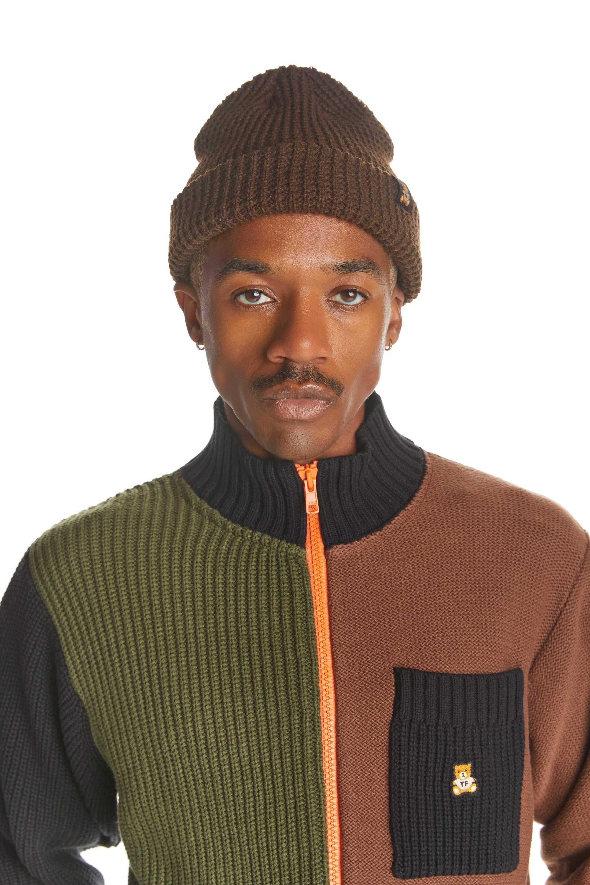 Multi Teddy Fresh Full Zip Color Block Sweater | ZGHEWU285