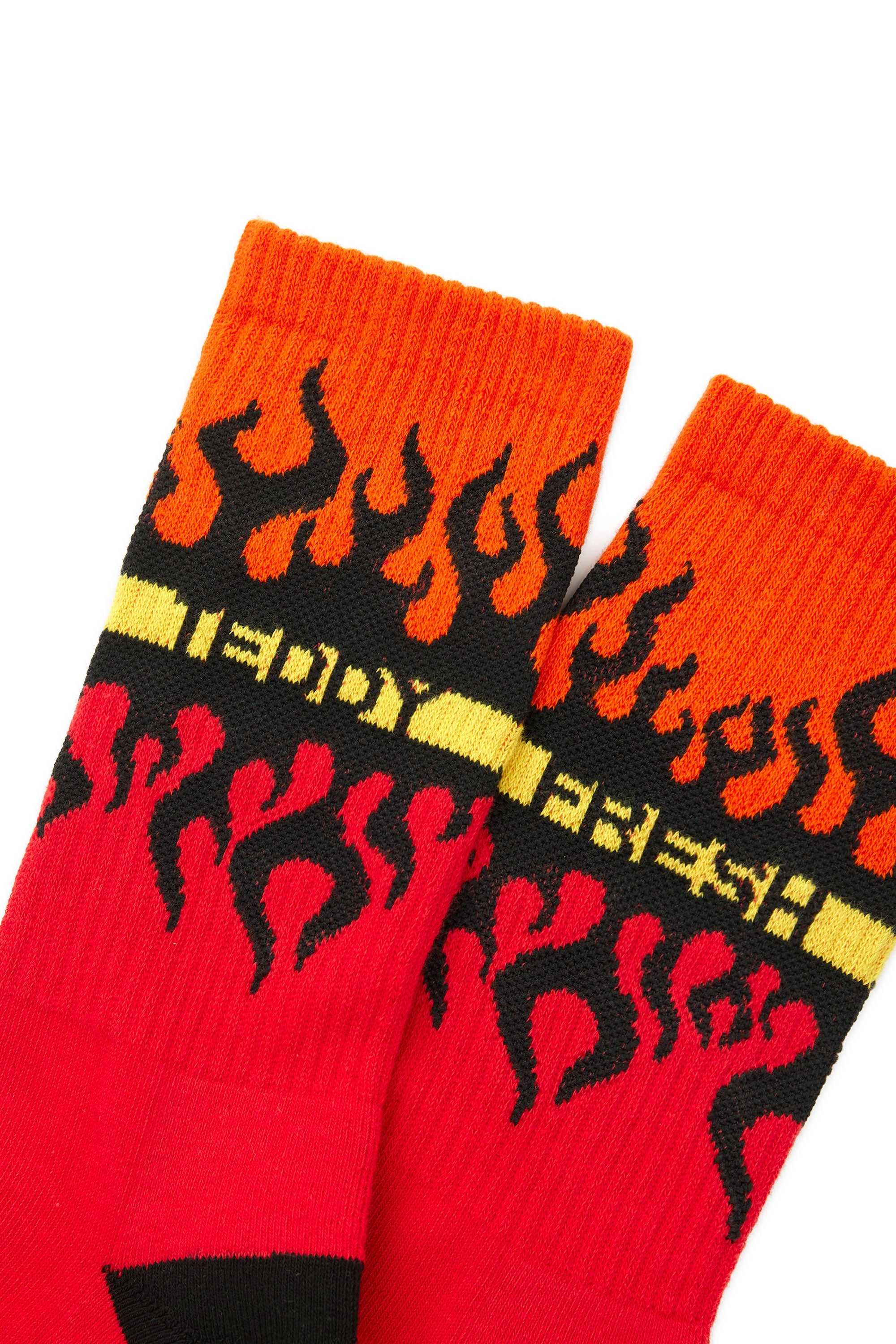 Multi Teddy Fresh Mirrored Flame Socks - 3 Pack | IJKUPC075