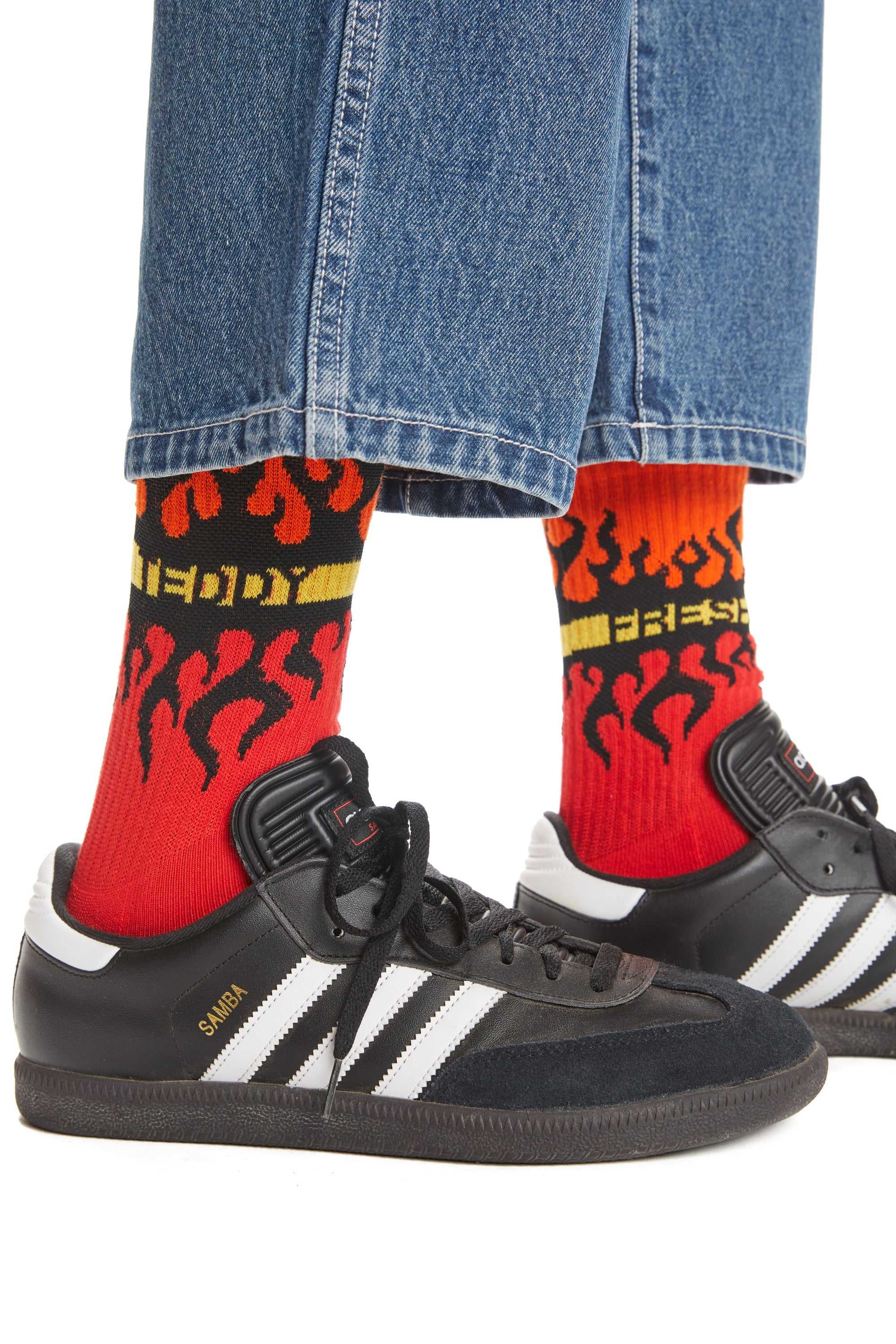 Multi Teddy Fresh Mirrored Flame Socks - 3 Pack | IJKUPC075